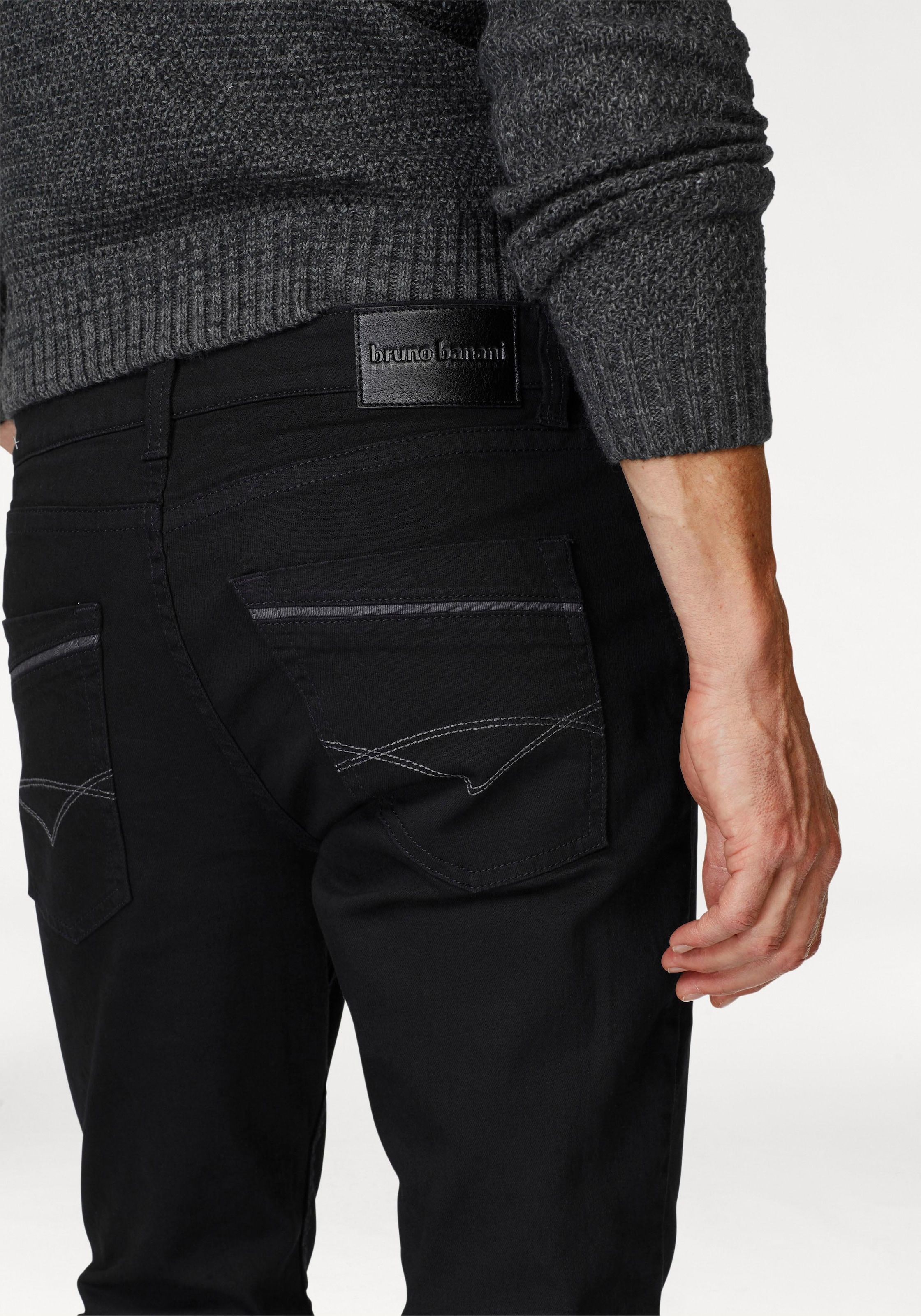 Bruno Banani Straight-Jeans »Dylan«, gerade Beinform, Used-Waschung, niedrige Leibhöhe