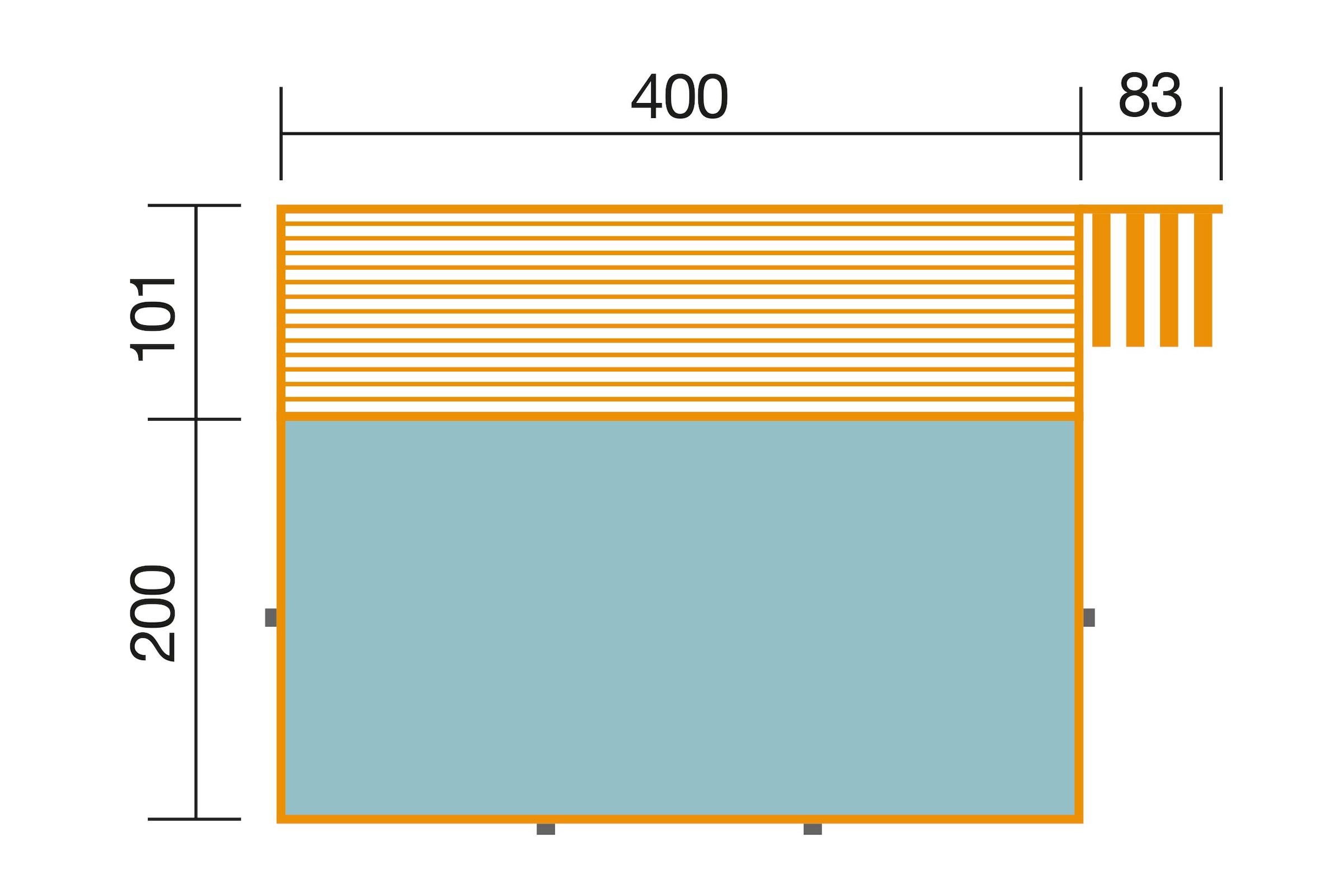 weka Rechteckpool »595 Gr. 1 mit Sonnendeck und Technikraum«, (Set, 10 tlg.), BxLxH: 309x416x116 cm