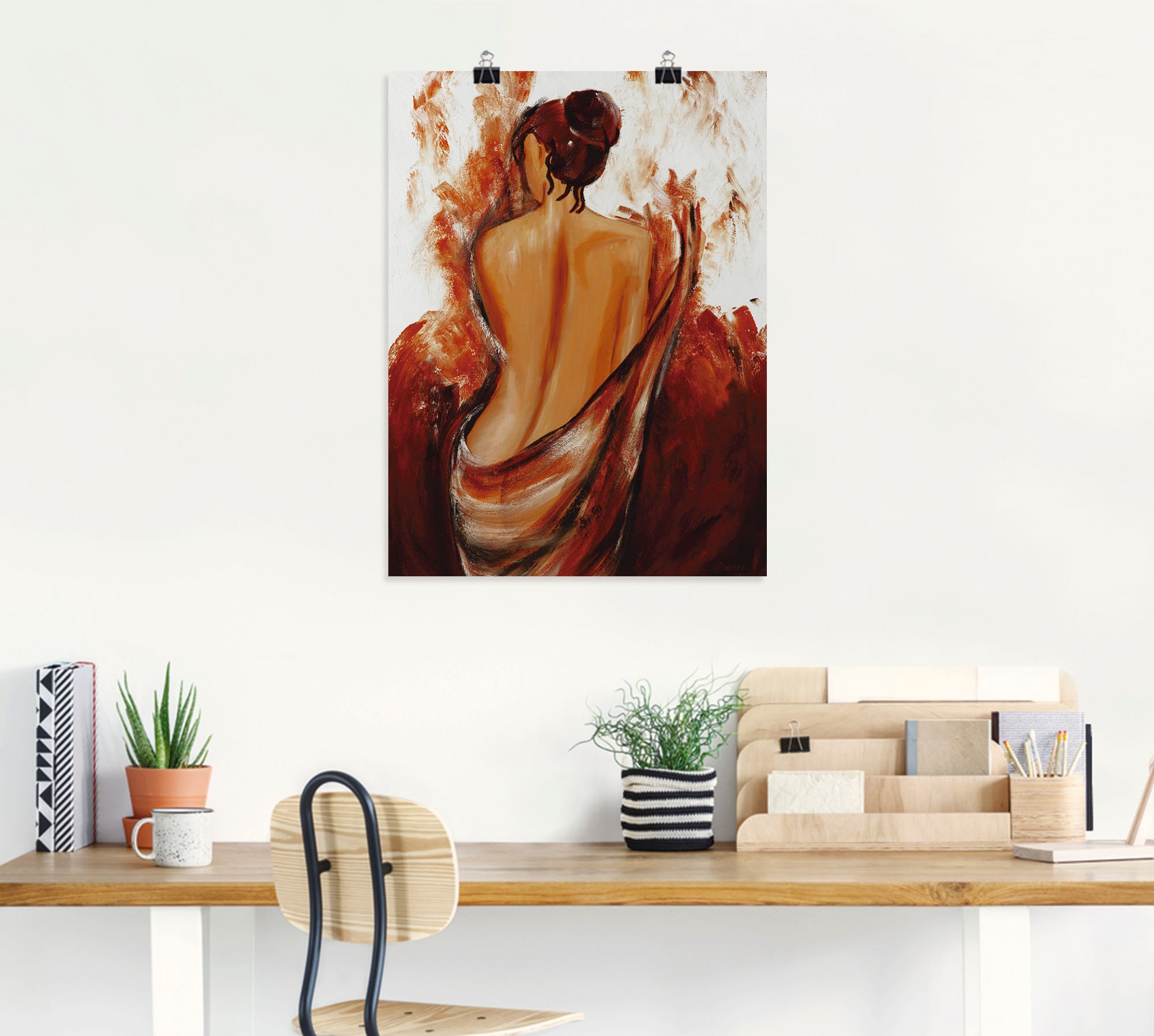 Artland Wandbild »Frau in rot«, Frau, (1 St.), als Leinwandbild, Poster, Wandaufkleber in verschied. Größen