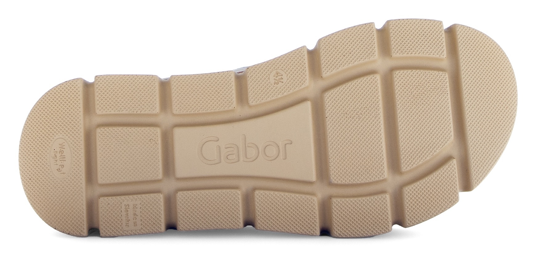 Gabor Sandalette, Plateau, Sandale, Sommerschuh mit Klett unter der Zierschnalle