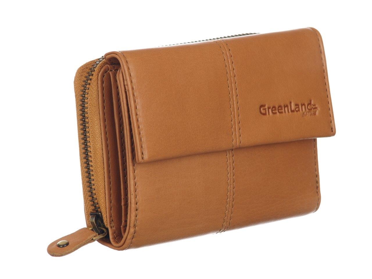 GreenLand Nature Geldbörse, Reißverschlussbörse, Damenbörse, Portemonnaie