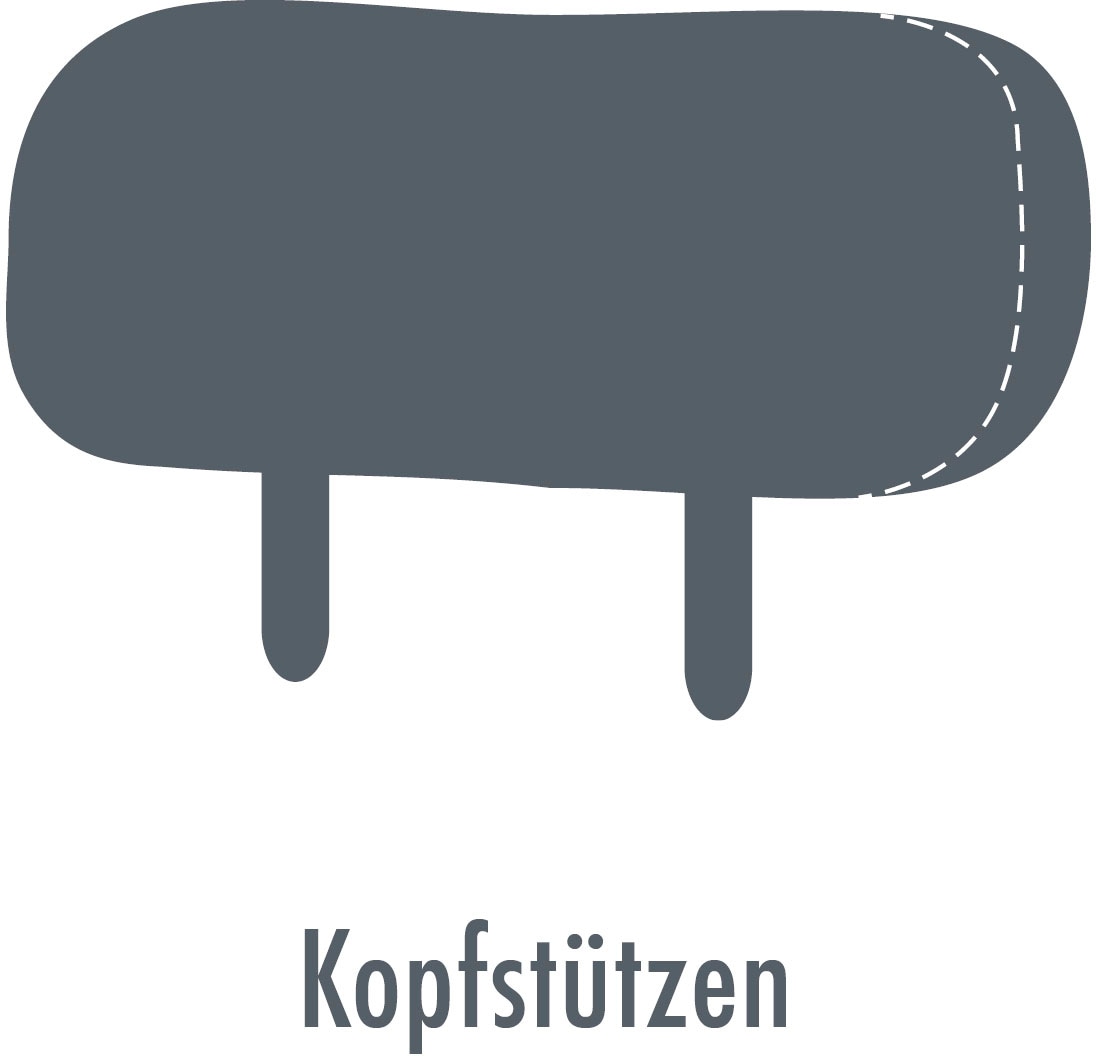 Die PlanBar 3-Sitzer »PN-EM23187, mit Kopfstützen«, (Breite 208 cm), aus Echtleder, mit Federkern für hohen Sitzkomfort
