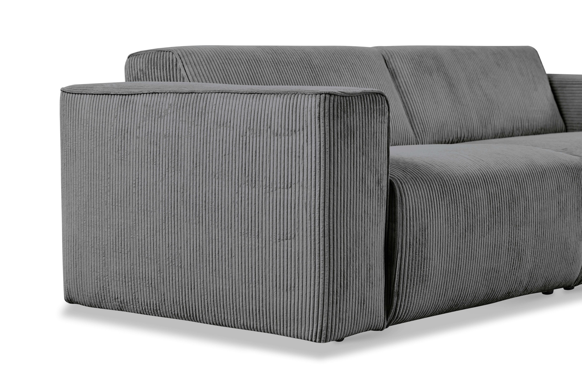 andas 3-Sitzer »Noord mit Kedernaht, Breite 232 cm«, Cord, Struktur, Webstoff, mit Wellenunterfederung, Massivholzrahmen