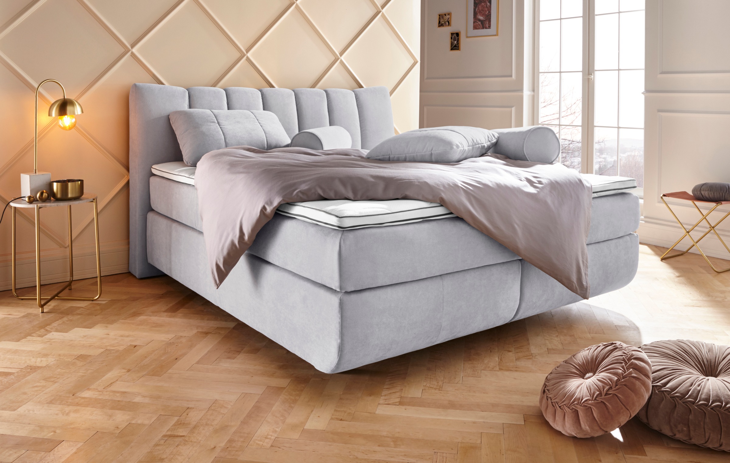 Home affaire Boxspringbett »Océane« Bodenfrei- wirkt freischwebend, verschi günstig online kaufen