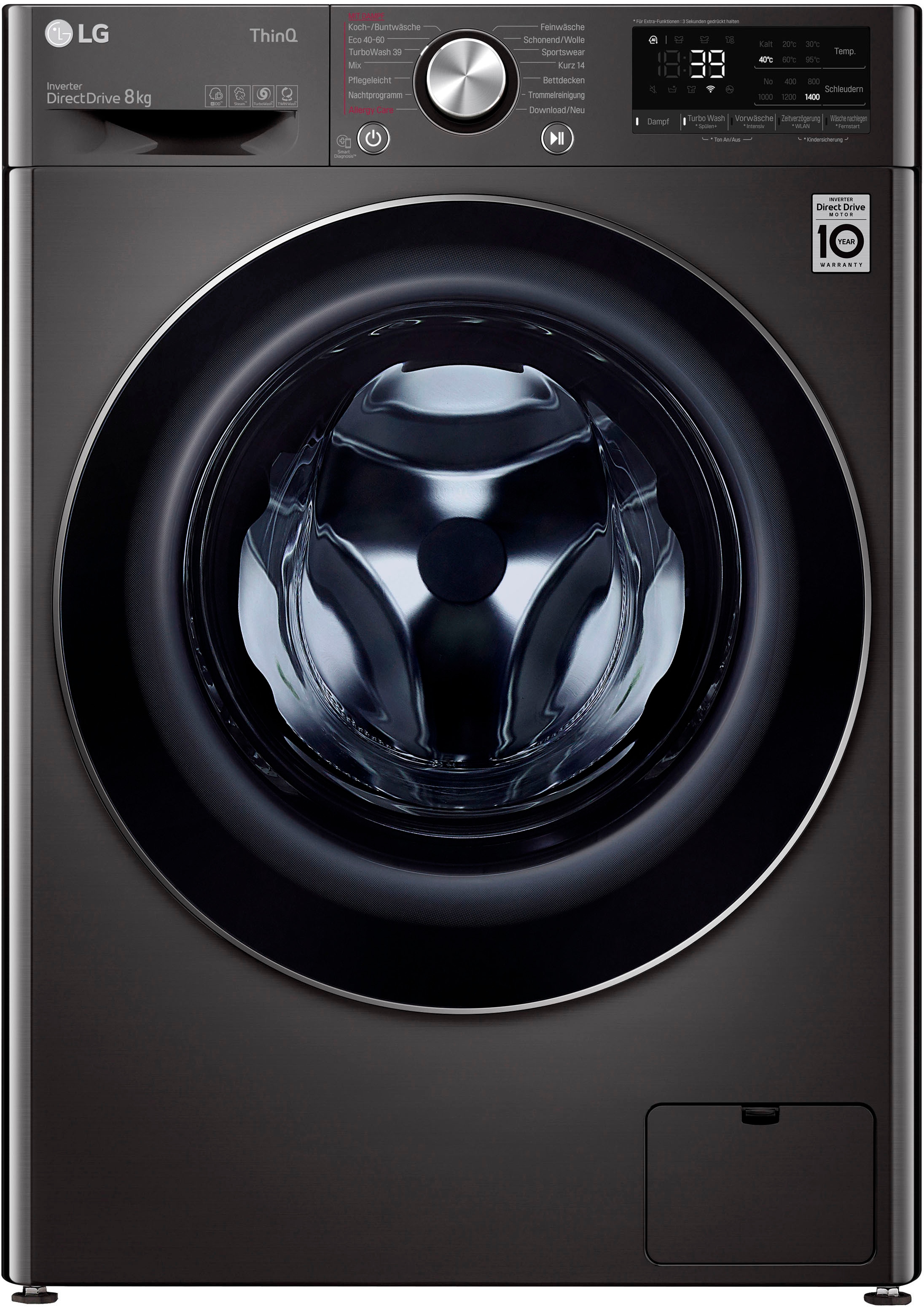 F4WV708P2BA, 1400 nur kaufen Minuten 8 U/min, in - LG »F4WV708P2BA«, 39 online TurboWash® kg, Waschen Waschmaschine
