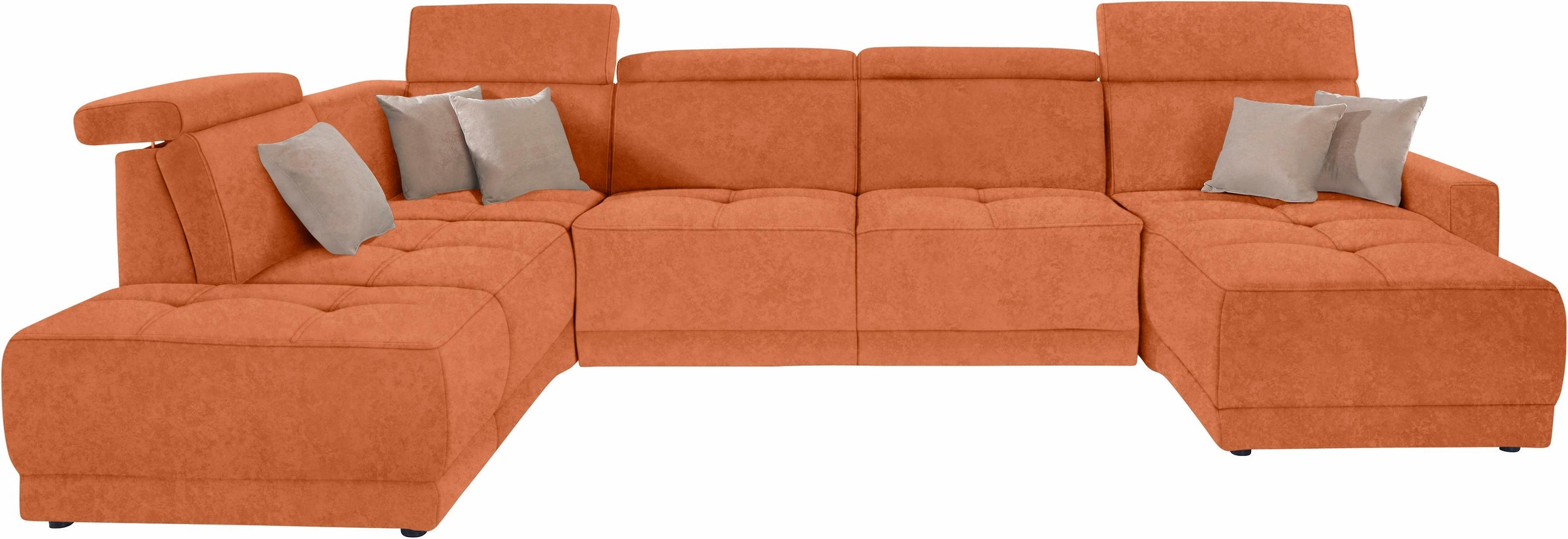 DOMO collection Wohnlandschaft »Ava moderne Sitzheftung mit toller Doppelna günstig online kaufen