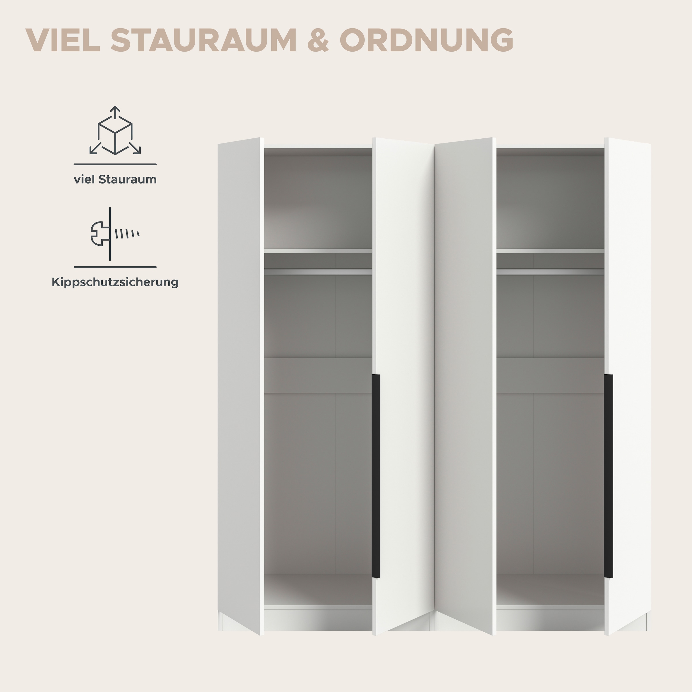 Home affaire Schrank-Set »Skarde moderner Kleiderschrank Schlafzimmerschrank« wähle deine beste Schrank Kombination, 1 Stk. tlg.