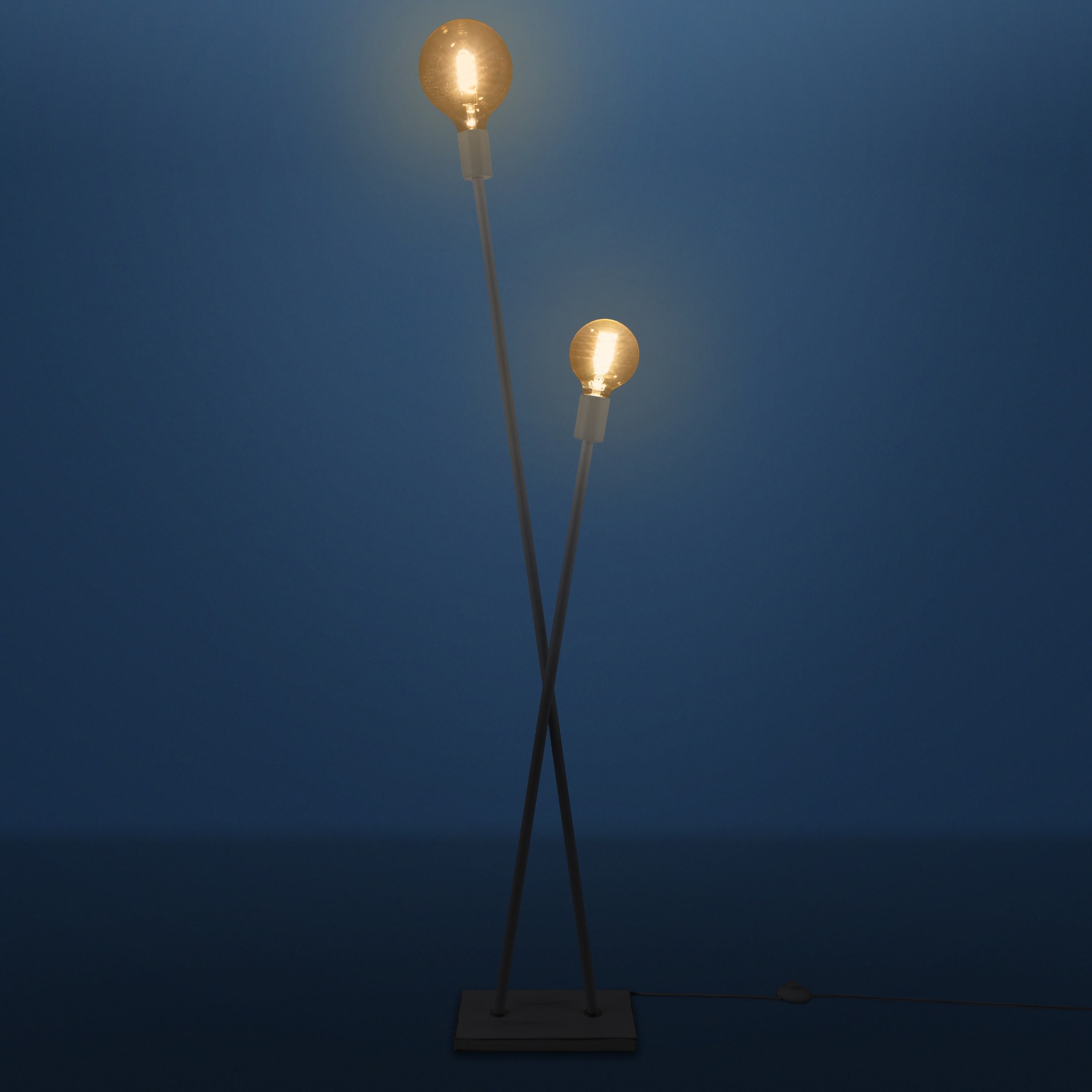 Design online »IKS«, LED E27 flammig-flammig, bestellen Wohnzimmer Stehlampe Vintage Stehlampe Home 2 Lampe Paco Industrial Retro
