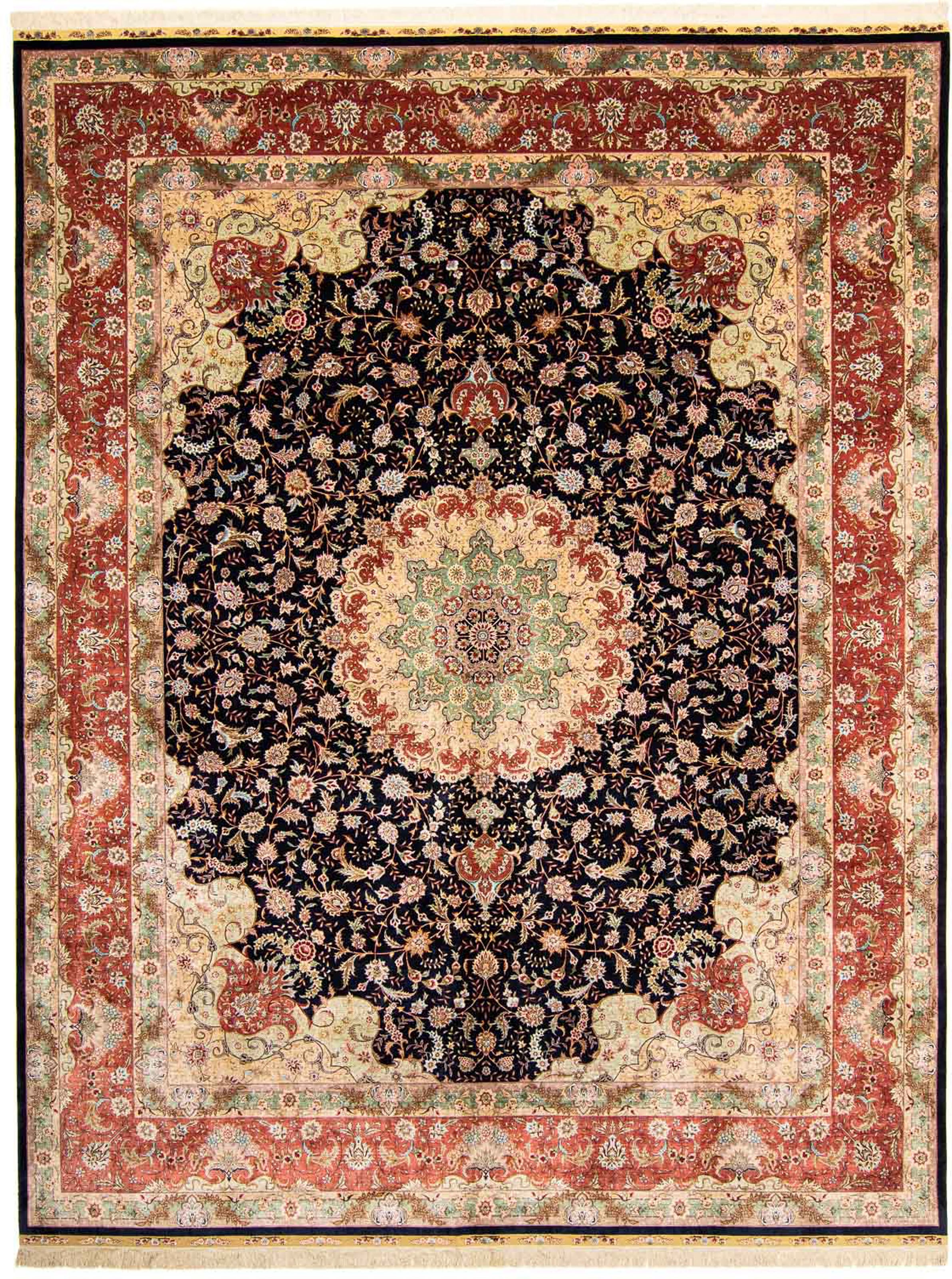 morgenland Orientteppich »Hereke - 402 x 303 cm - dunkelrot«, rechteckig, 3 günstig online kaufen