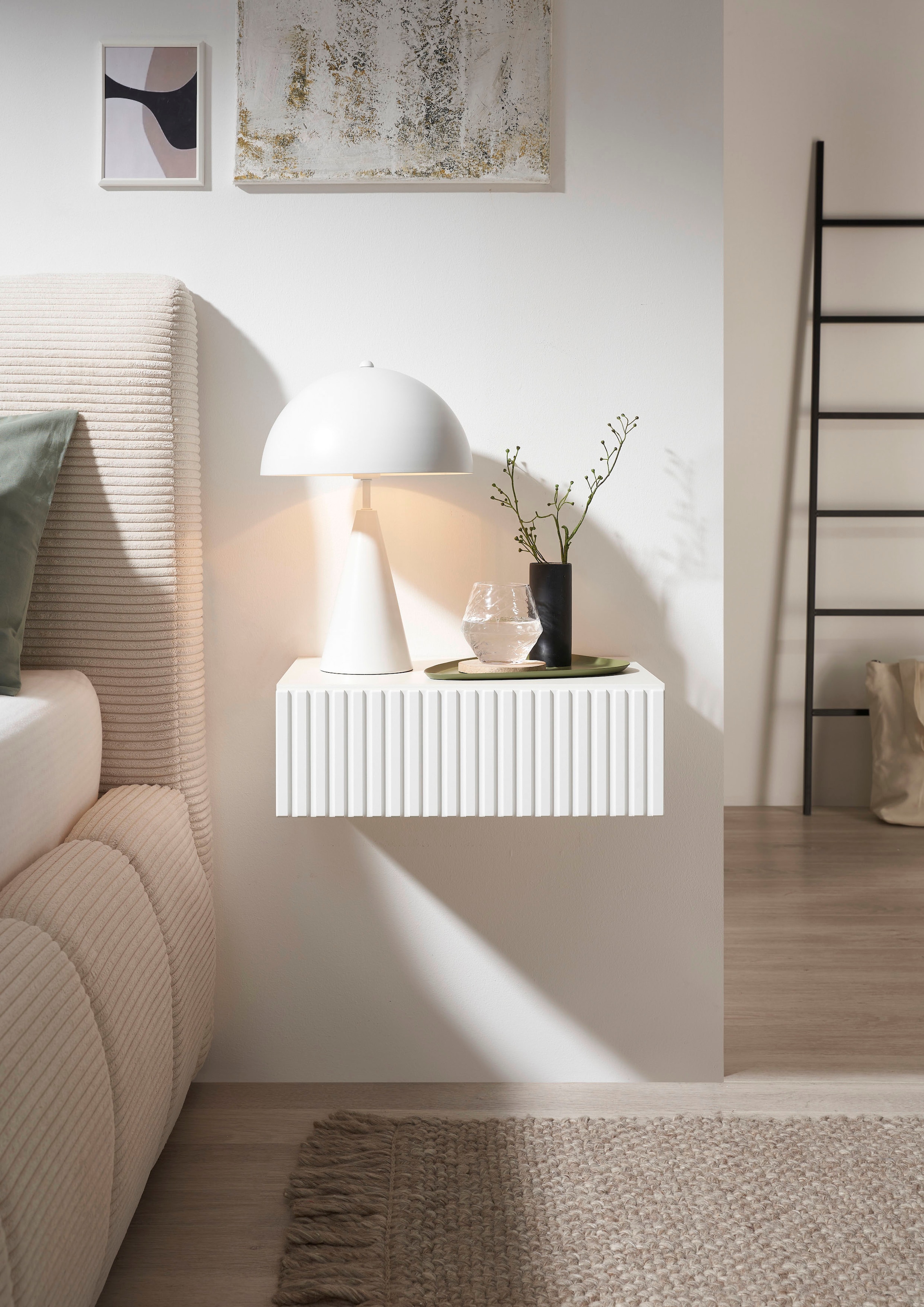 Schlafkontor Nachtkommode »Taboni Nachttisch, Nachtkonsole mit Push-to-open« Wandmontage