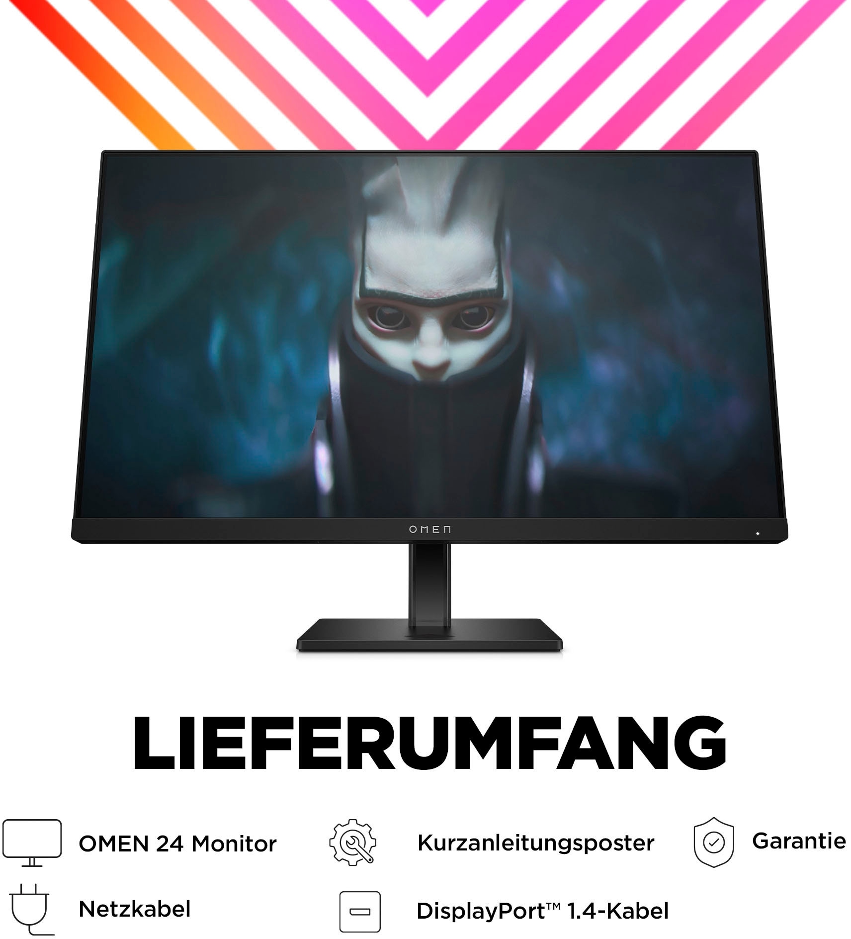 HP Gaming-Monitor »OMEN 24 (HSD-0154-A)«, 60,5 cm/23,8 Zoll, 1920 x 1080 px, Full HD, 1 ms Reaktionszeit, 165 Hz