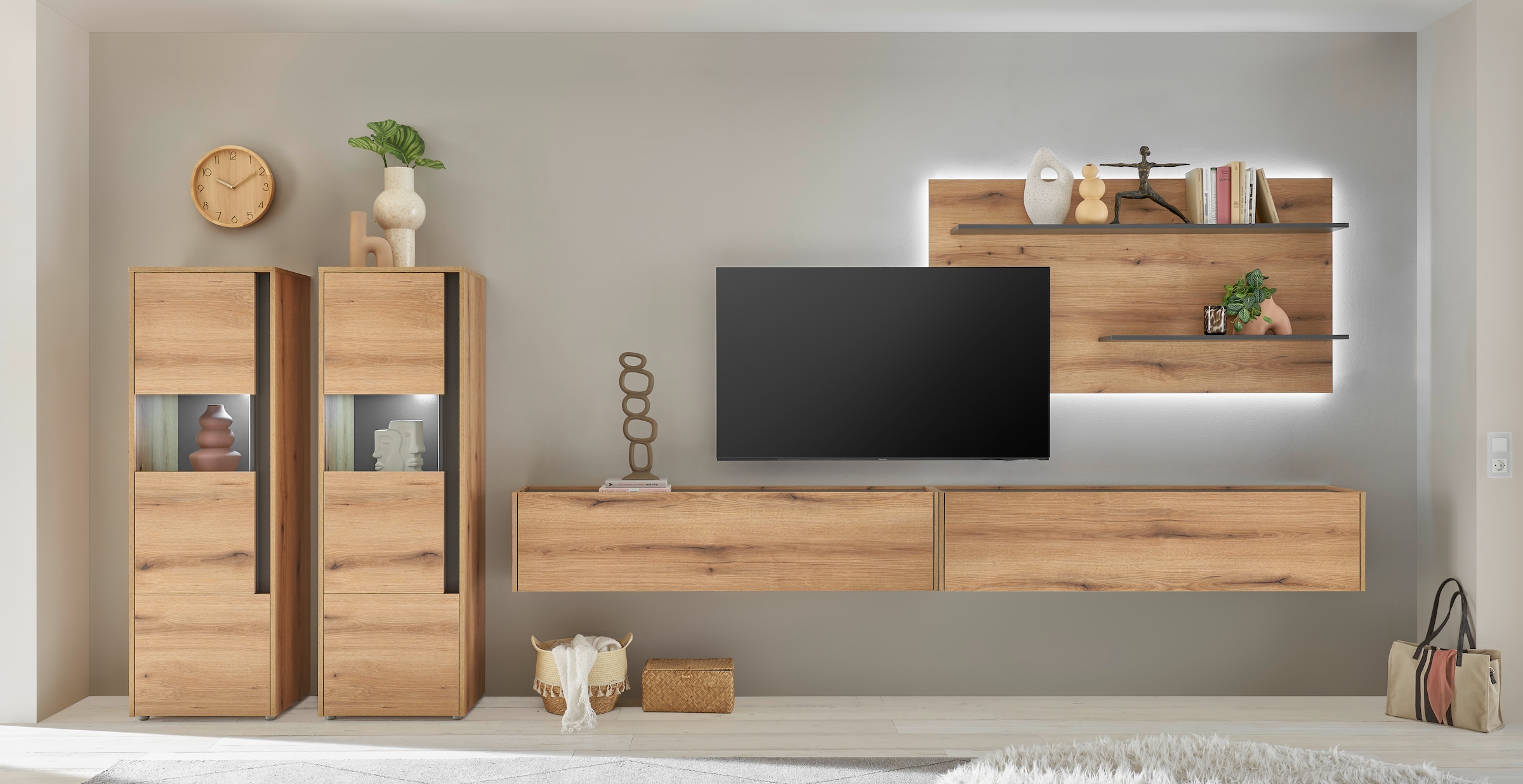 INOSIGN Wohnwand »City/Giron, moderne Anbauwand, Komplettset in vielen Farb günstig online kaufen