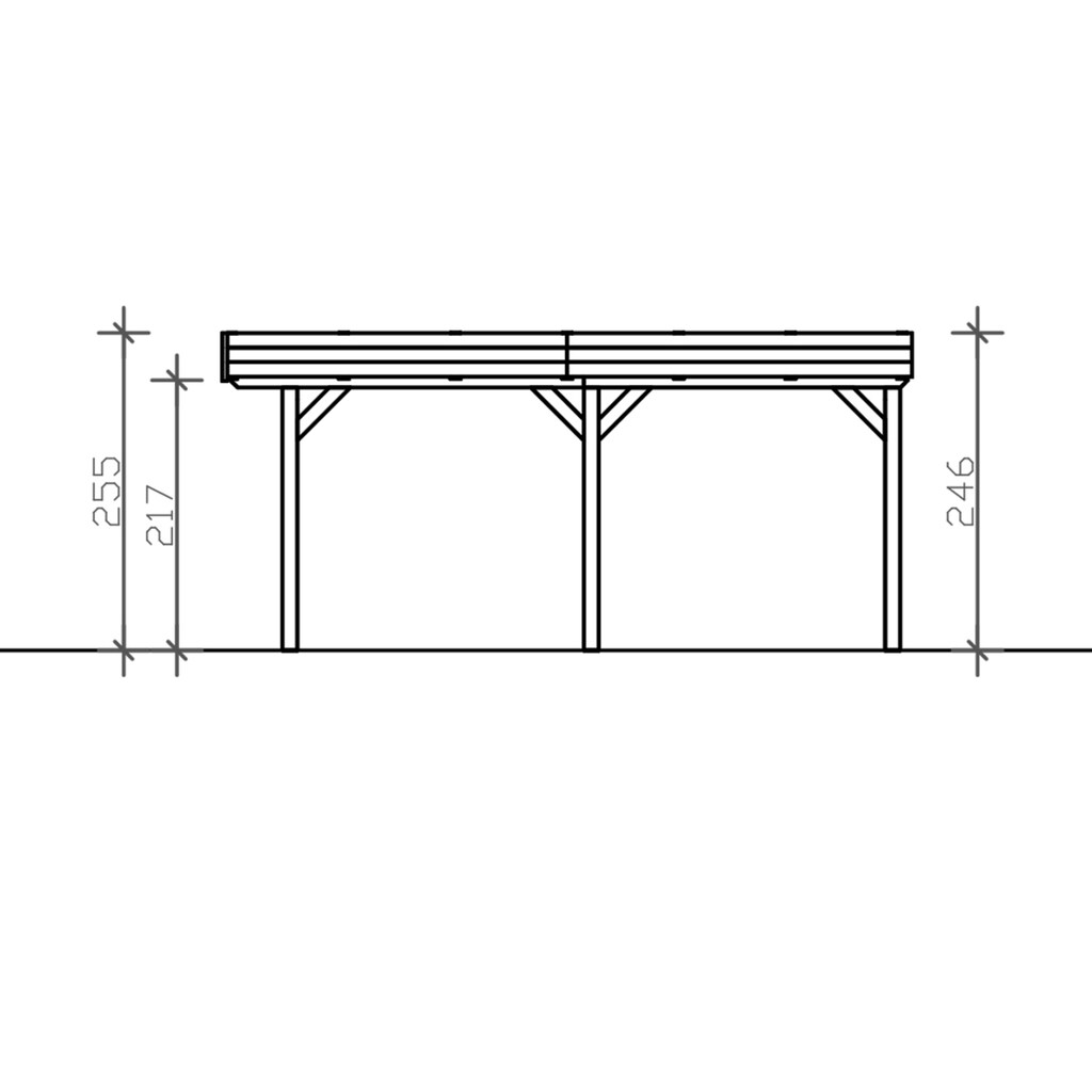 Skanholz Doppelcarport »Grunewald«, Leimholz-Nordisches Fichtenholz, braun