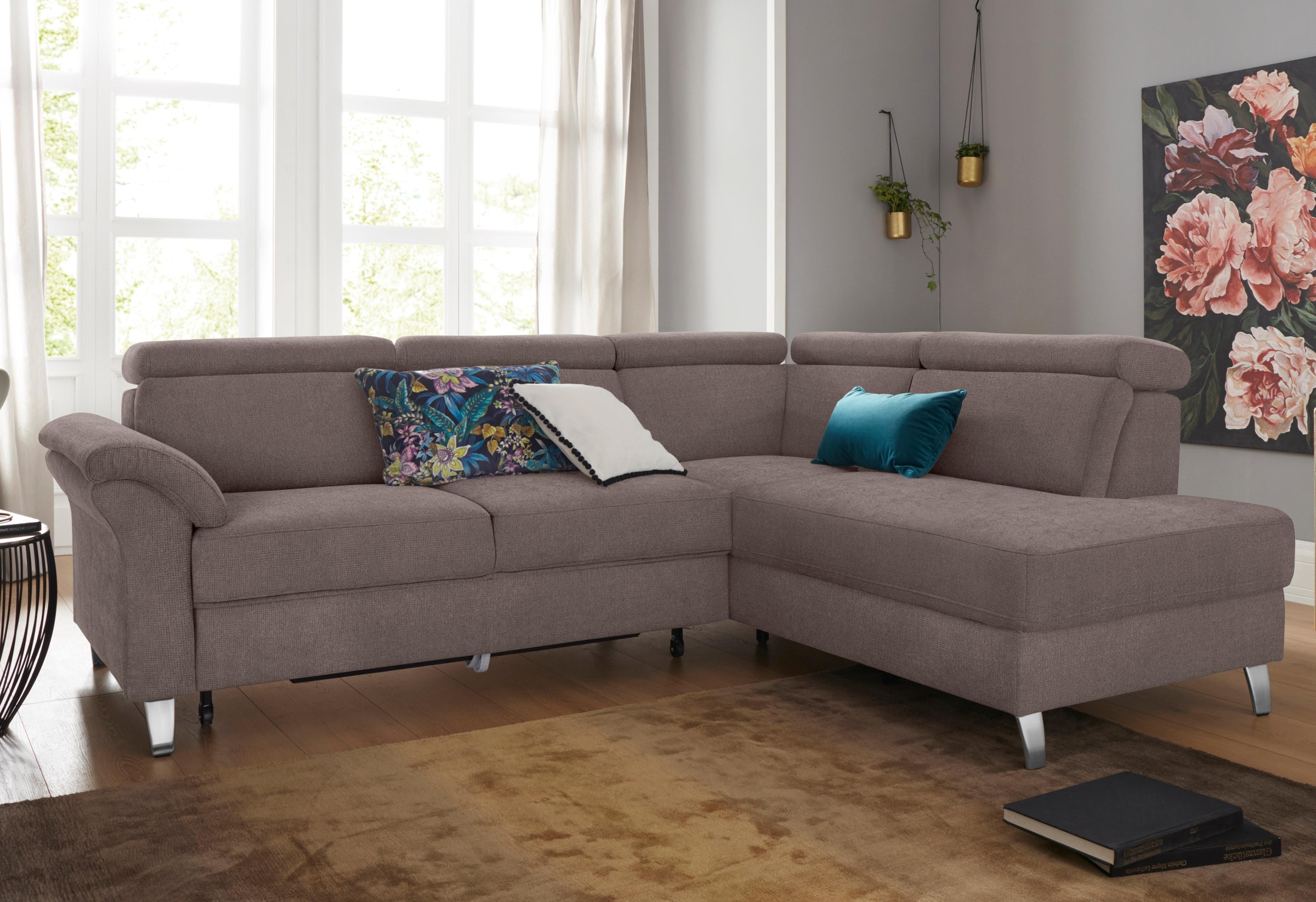 sit&more Ecksofa, inklusive Kopfteilverstellung, wahlweise mit Bettfunktion und Bettkasten