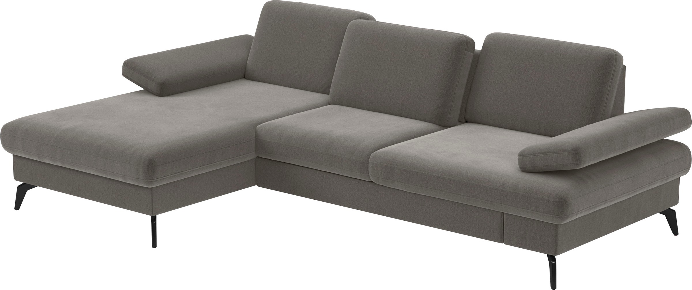 sit&more Ecksofa »Morris L-Form, inkl. Sitztiefenverstellung«, wahlweise mit Armteilverstellung, Bettfunktion & Bettkasten