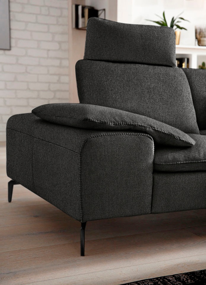 W.SCHILLIG Ecksofa »valentinoo, Designsofa, elegant und bequem, L-Form«, (Set), mit Sitztiefenverstellung, Breite 318 cm
