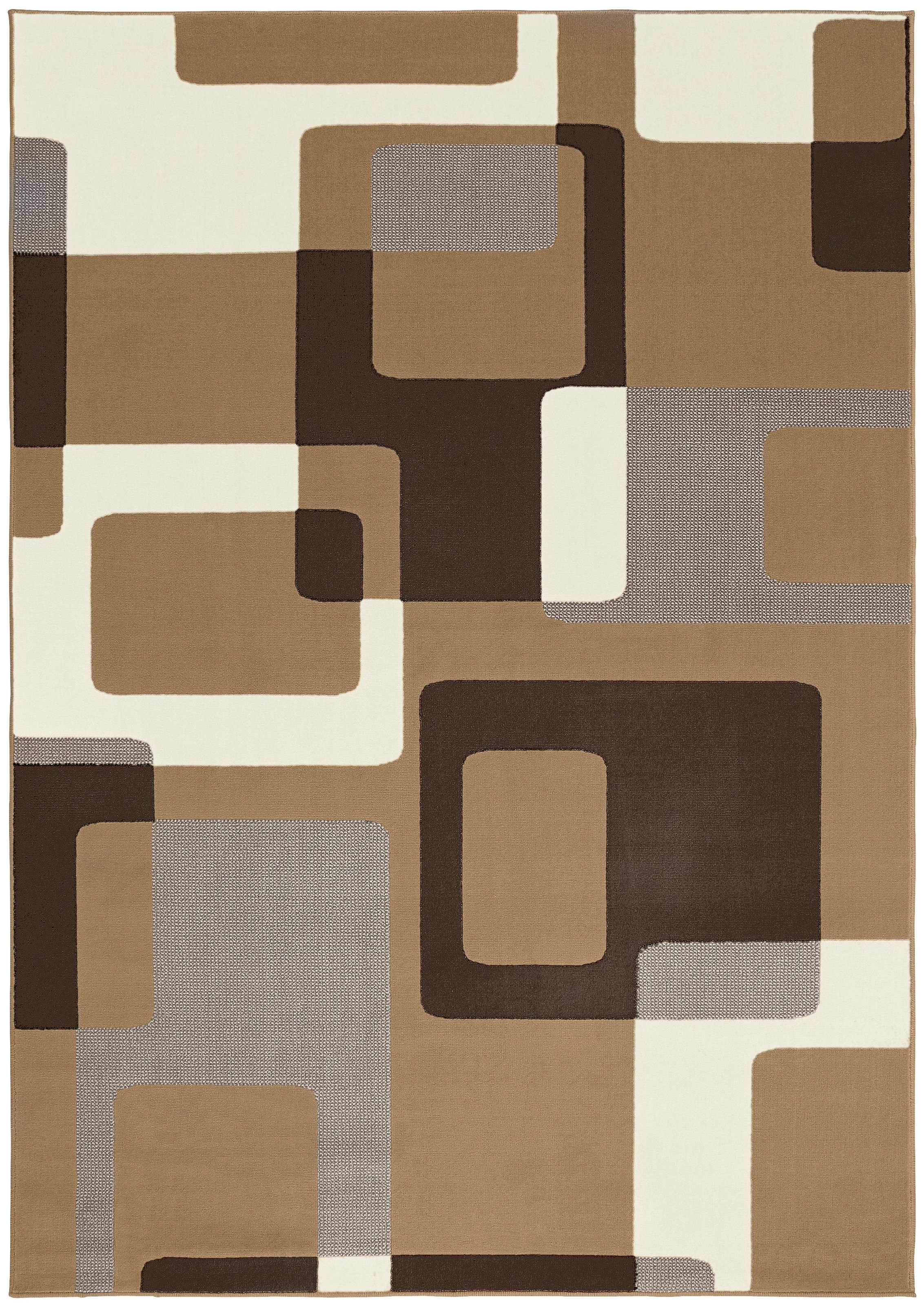 HANSE Home Teppich »Retro«, rechteckig, 9 mm Höhe, Kurzflor, Grafisches Muster, Gekettelt, Robust, Pflegeleicht