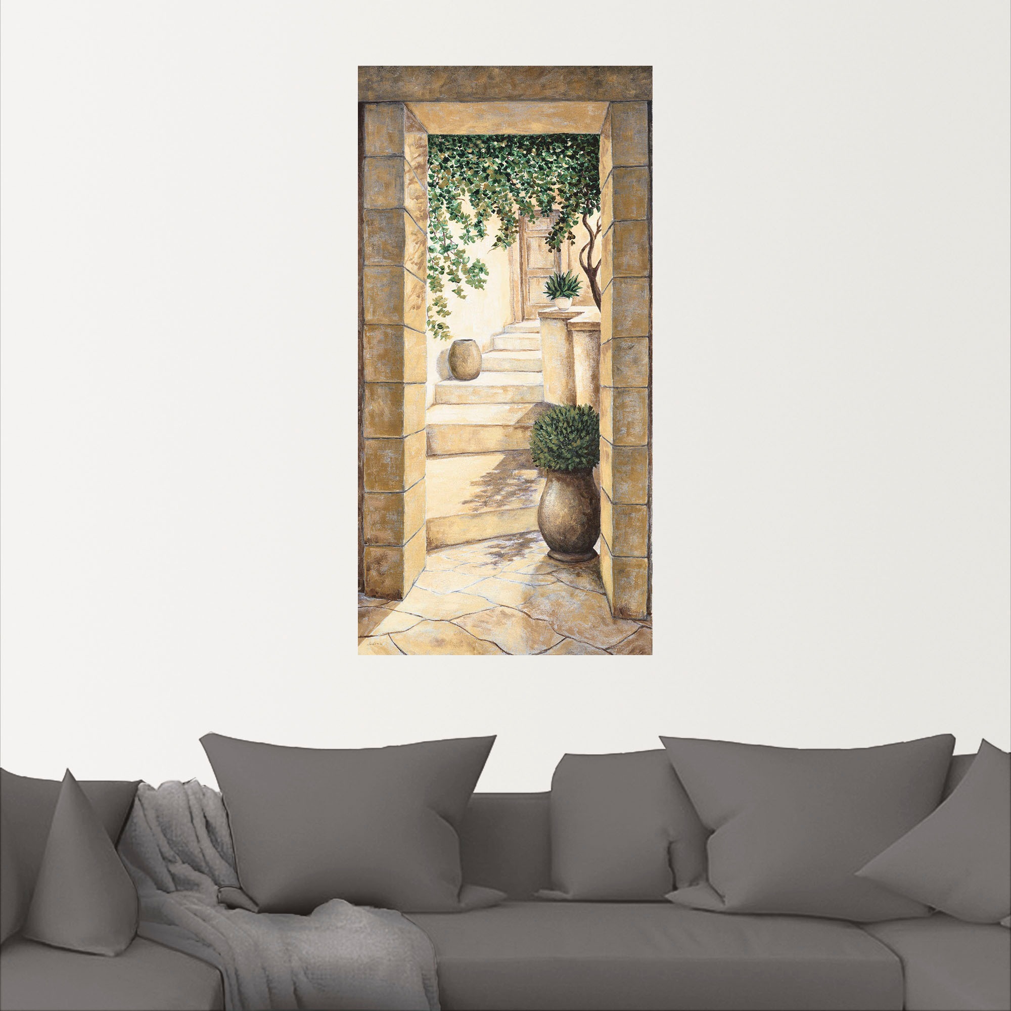 Artland Wandbild »Eingang - Fresco«, Fenster & Türen, (1 St.), als Alubild, Outdoorbild, Leinwandbild, Poster, Wandaufkleber