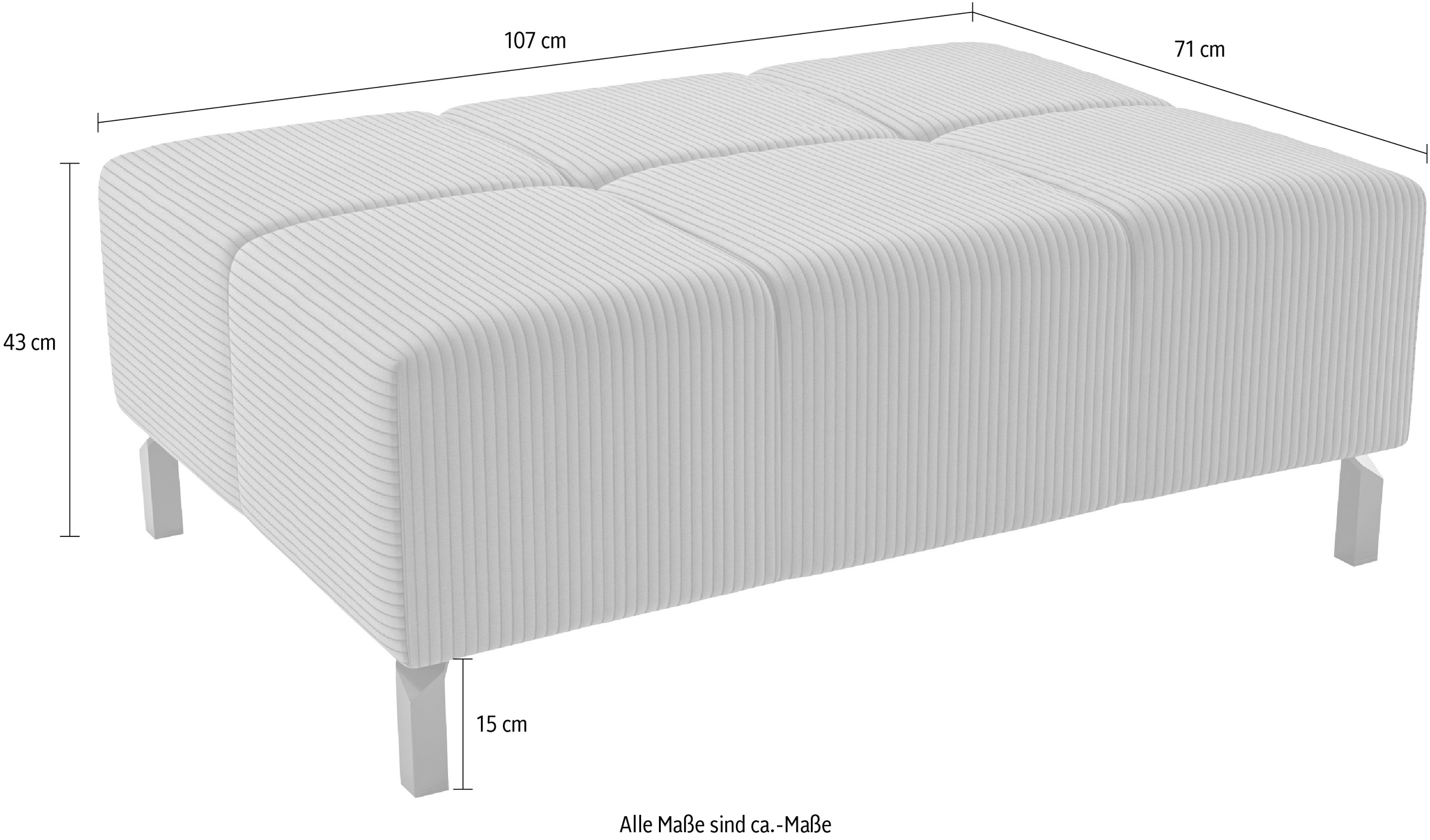 INOSIGN Hockerbank »Ancona New«, passend zum Ecksofa "Ancona New", auch in Easy care-Bezug