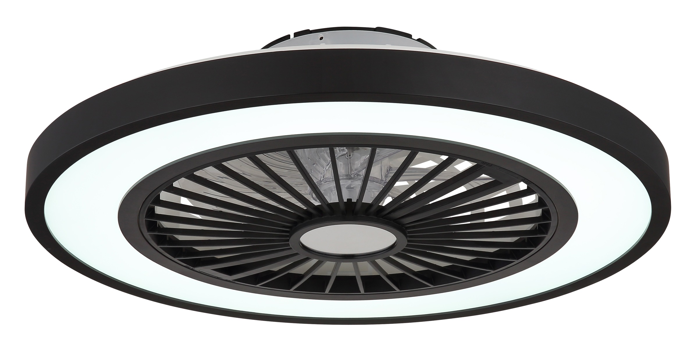 GLOBO LIGHTING Deckenleuchte »BLIZZAK«, Leuchtmittel LED-Modul | LED fest integriert, Deckenventilator Metall schwarz matt, LED