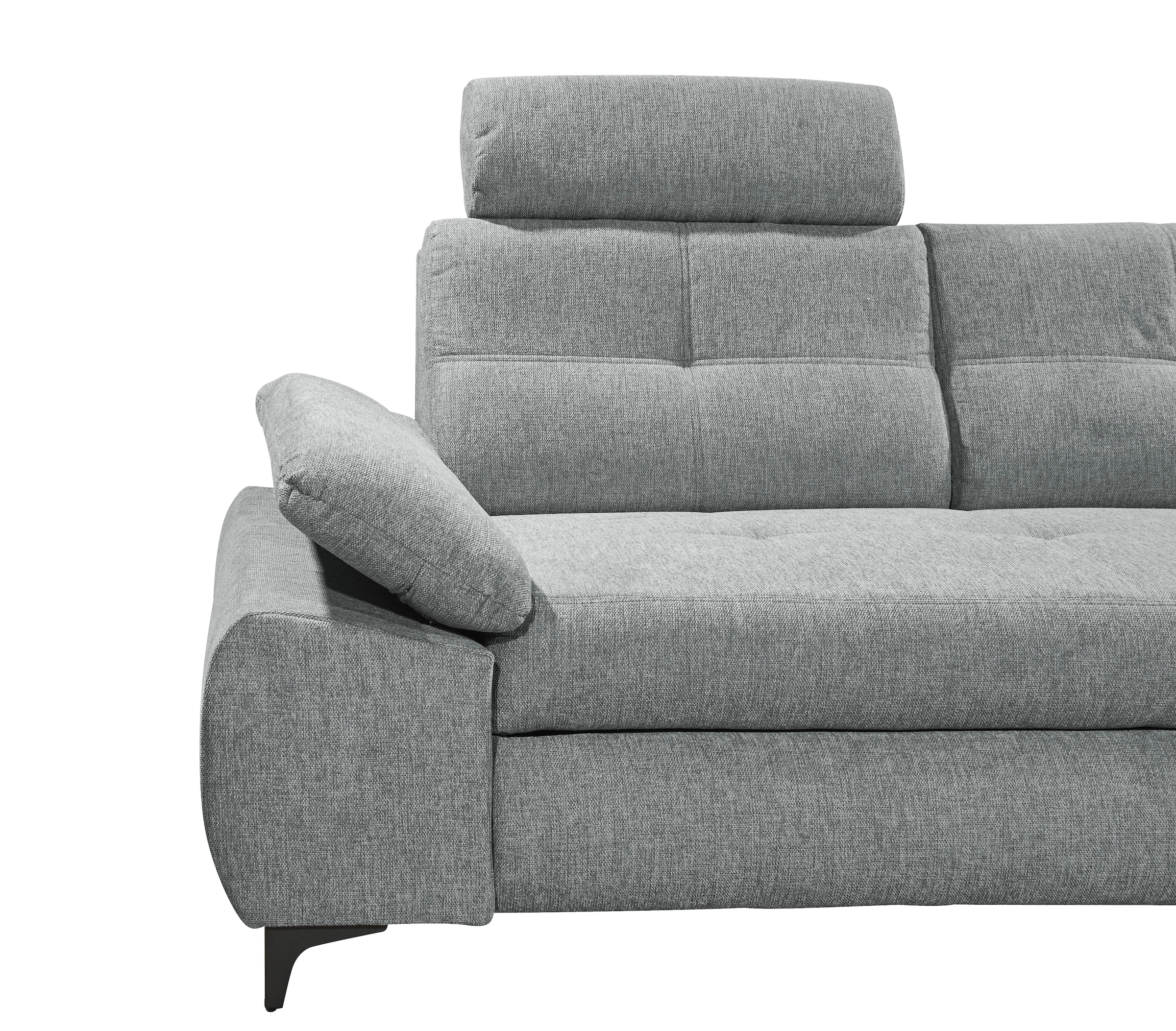 ED EXCITING DESIGN Ecksofa »Altona L-Form« mit Bettfunktion, Bettkasten, Armteilverstellung & Kopfstützen