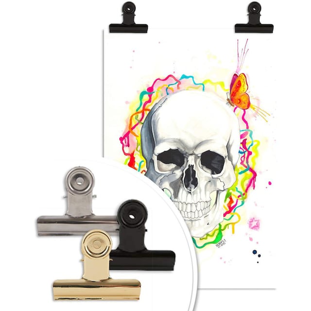 Wall-Art Poster »Skull«, Schriftzug, (1 St.), Poster, Wandbild, Bild,  Wandposter online bestellen