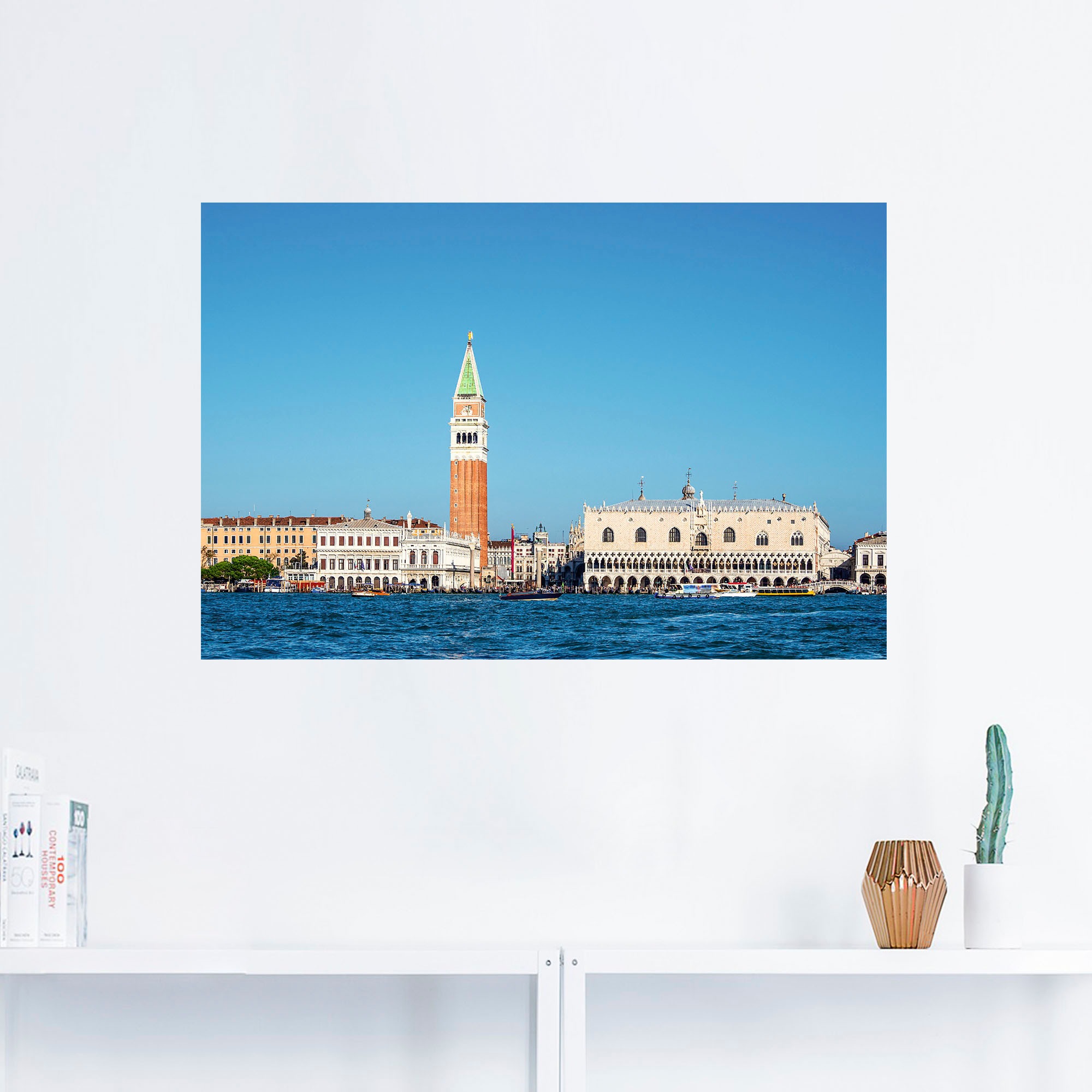 Artland Wandbild »Markusplatz mit Dogenpalast Venedig«, Venedig, (1 St.), als Alubild, Leinwandbild, Wandaufkleber oder Poster in versch. Größen