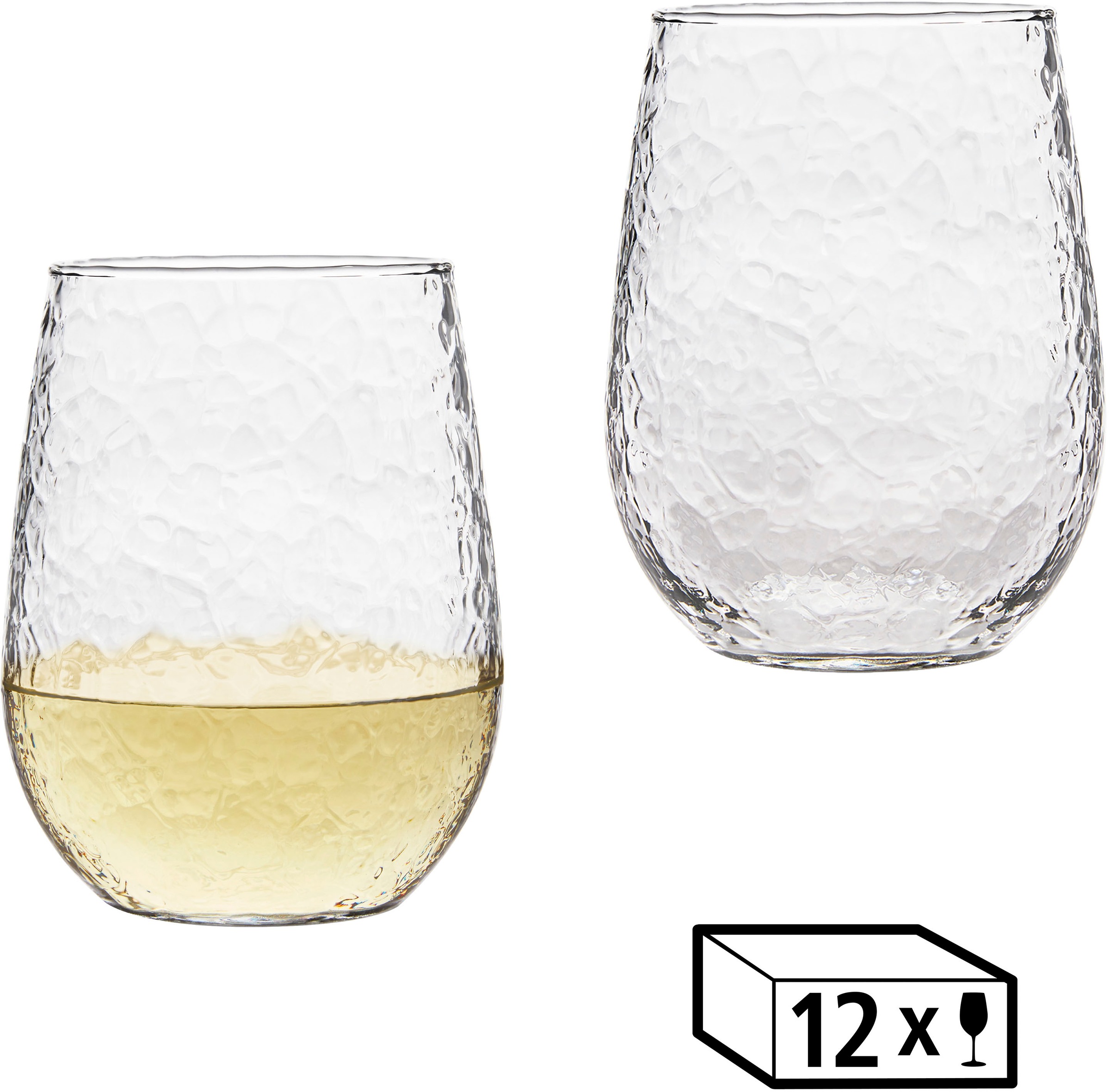 LIBBEY Gläser-Set »Libbey Weinglas 12er Set -STEMLESS-« 503 ml, hochwertig günstig online kaufen