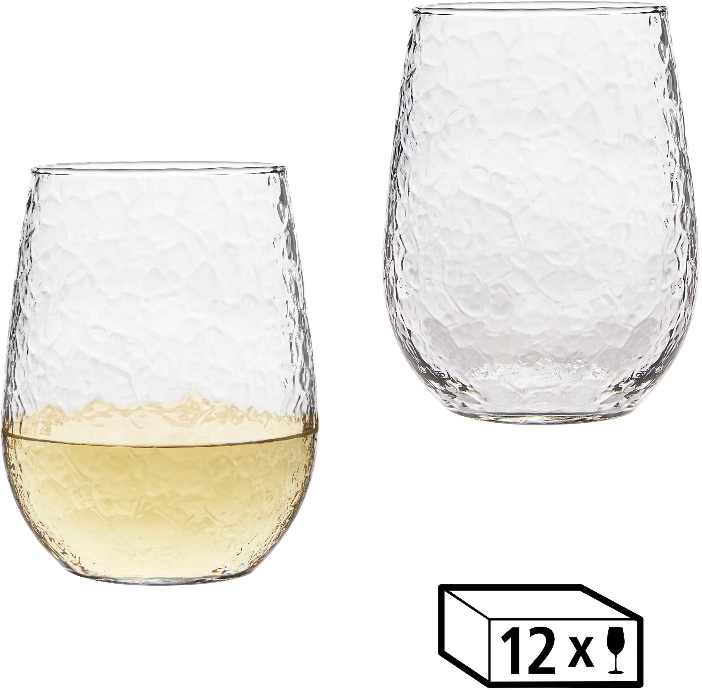 LIBBEY Gläser-Set »Libbey Weinglas 12er Set -STEMLESS-«, (Set, 12 tlg.), 50 günstig online kaufen