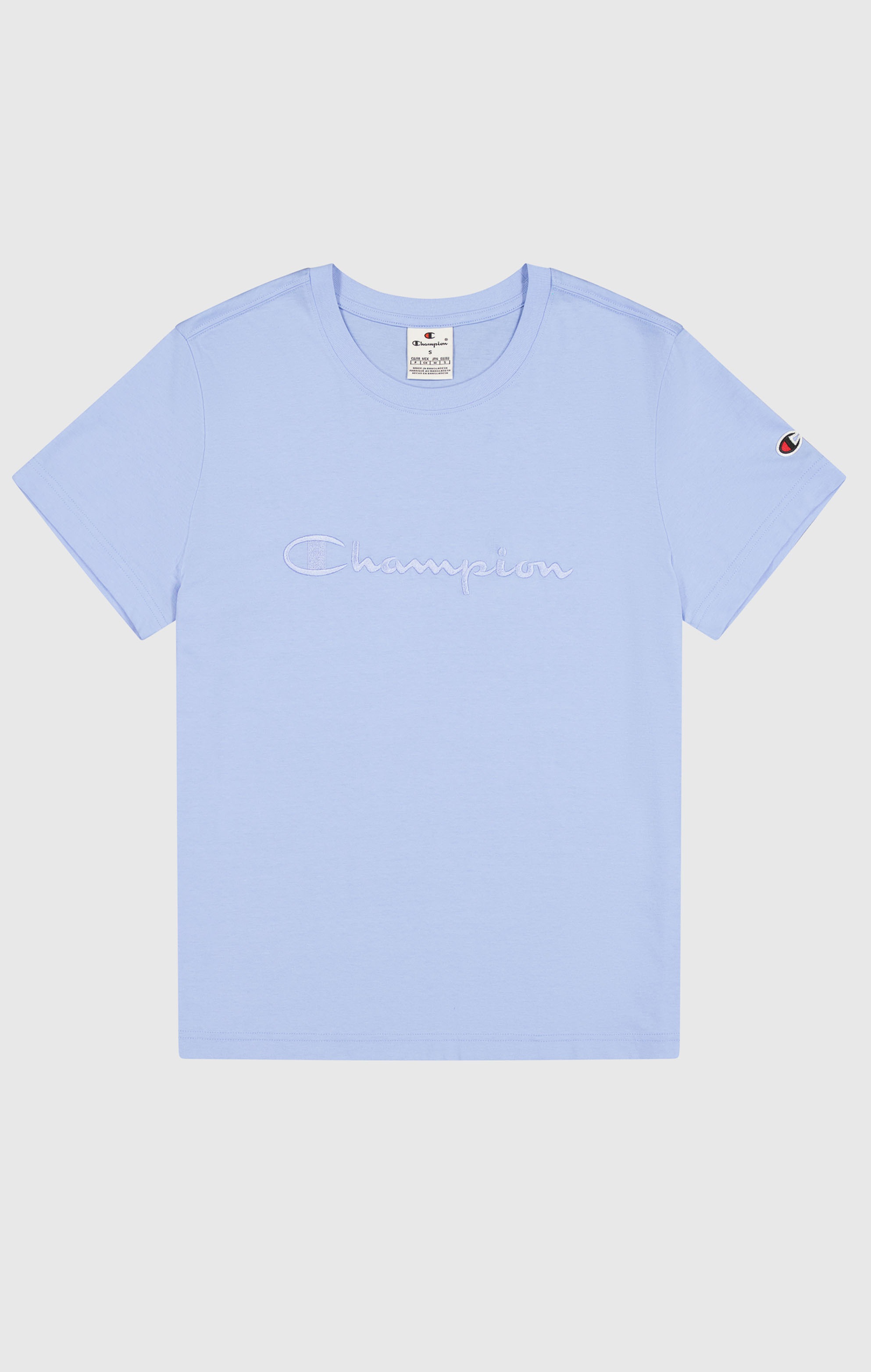 Champion T-Shirt Kurzarm, mit Rundhalsausschnitt, aus Baumwolle