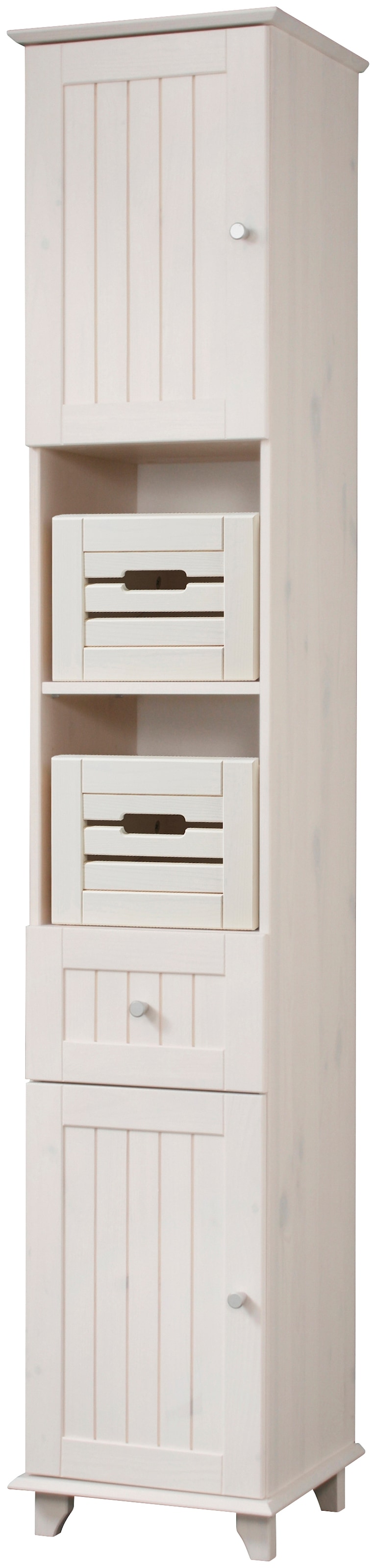 welltime Hochschrank »Venezia Landhaus«, Breite 33 cm, aus hochwertigem Ech günstig online kaufen