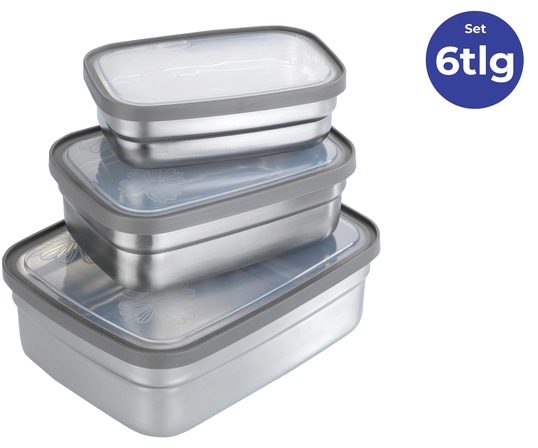 Maximex Lunchbox, (Set, 3 tlg.), Edelstahl