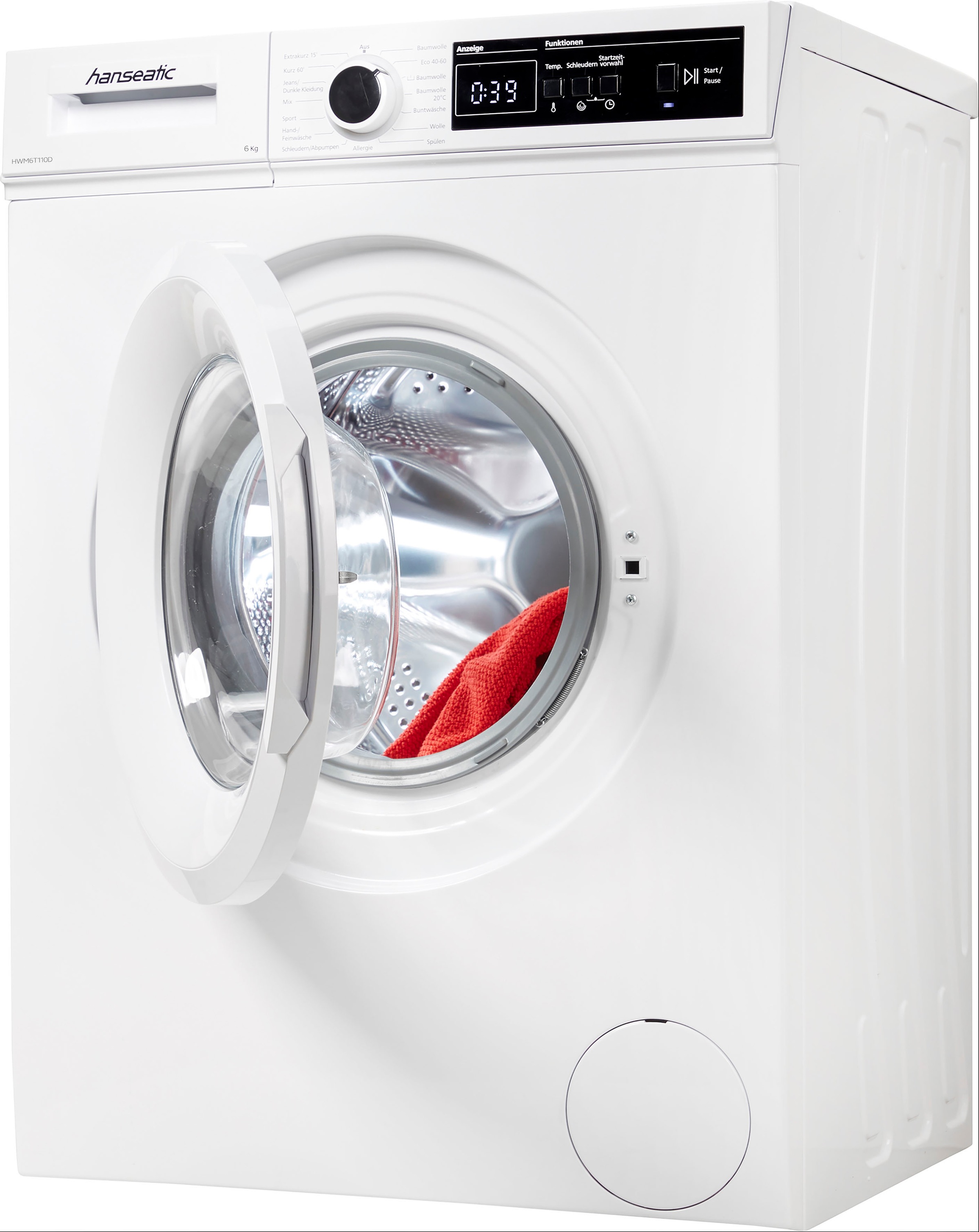 Hanseatic Waschmaschine »HWM6T110D«, 6 kg, 1000 U/min, Dynamische Mengenaut günstig online kaufen