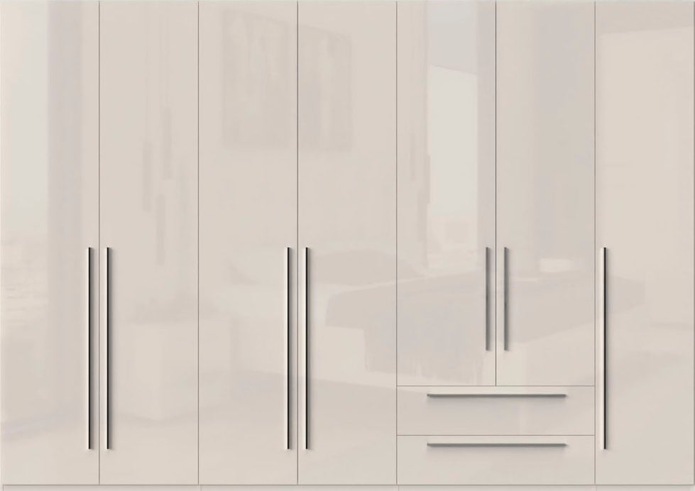 Places of Style Kleiderschrank »Piano«, beige, UV lackiert hochglänzend, Soft-Close Funktion in vielen Breiten