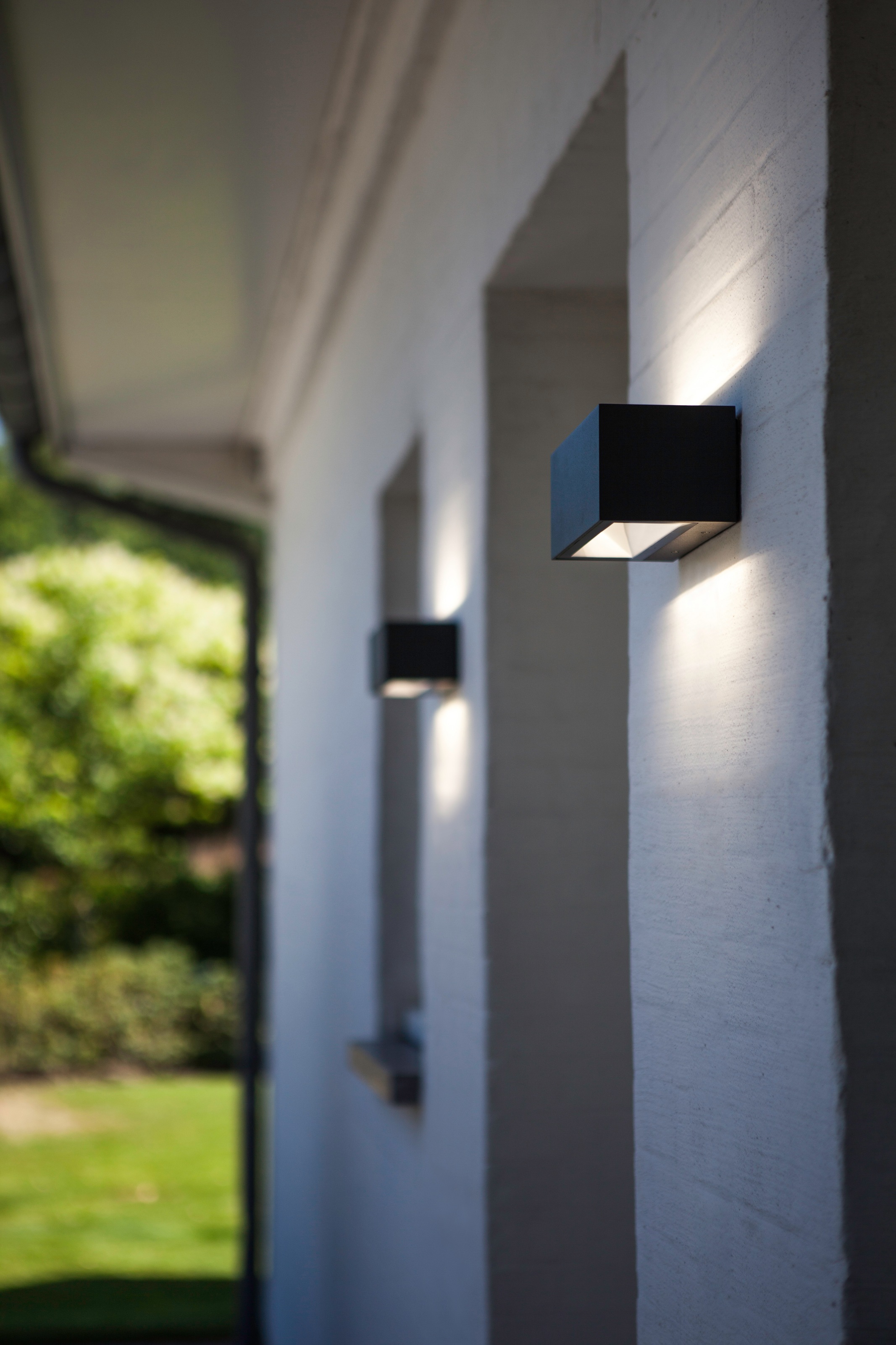 LUTEC LED Außen-Wandleuchte »LED-Aussenwandleuchte GEMINI«, 2 flammig, Leuchtmittel LED-Board | LED fest integriert, Up- & Downlight