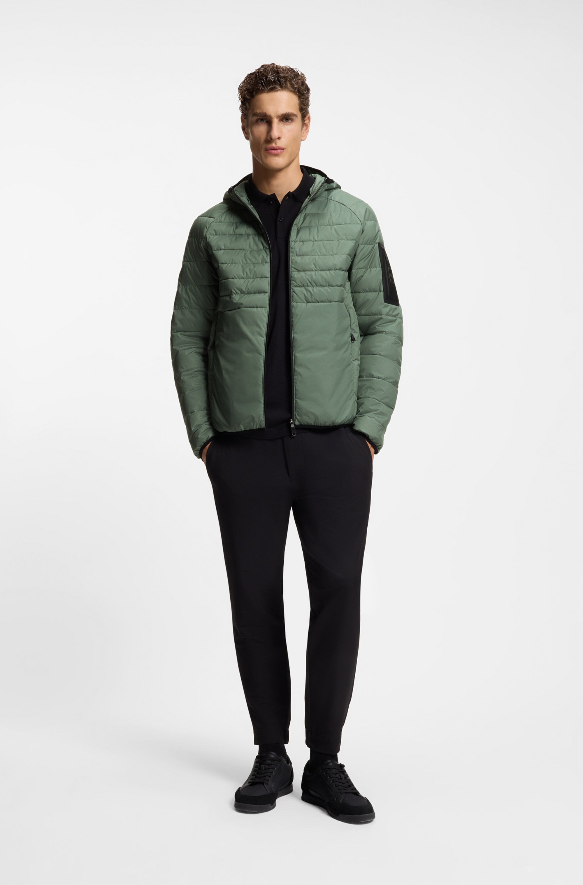 BOSS GREEN Steppjacke »OW Urbanex JT HD« mit Kapuze Kapuze, Regular Fit, reflektierende Details