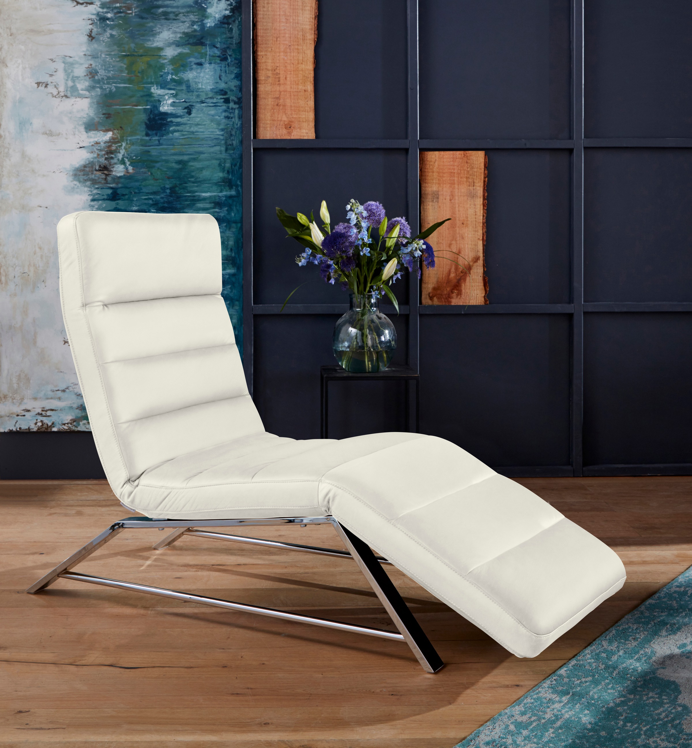 W.SCHILLIG Relaxliege »daily dreams«, Funktionsliege wahlweise mit Motor, Gestell Chrom, Breite 65 cm