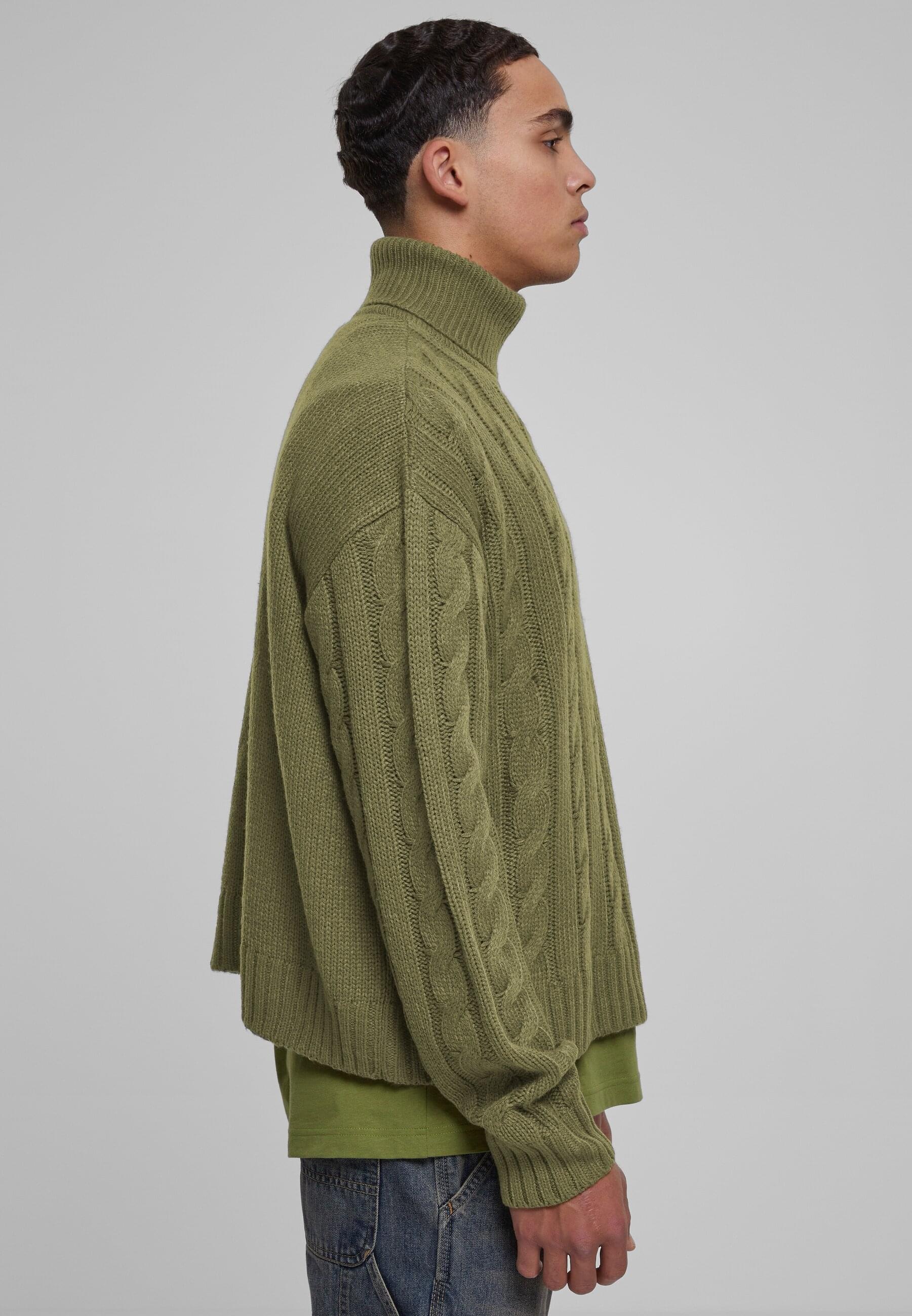 URBAN CLASSICS Rundhalspullover »Urban Classics Herren Boxy Roll Neck Sweater« 1 Stk. tlg.