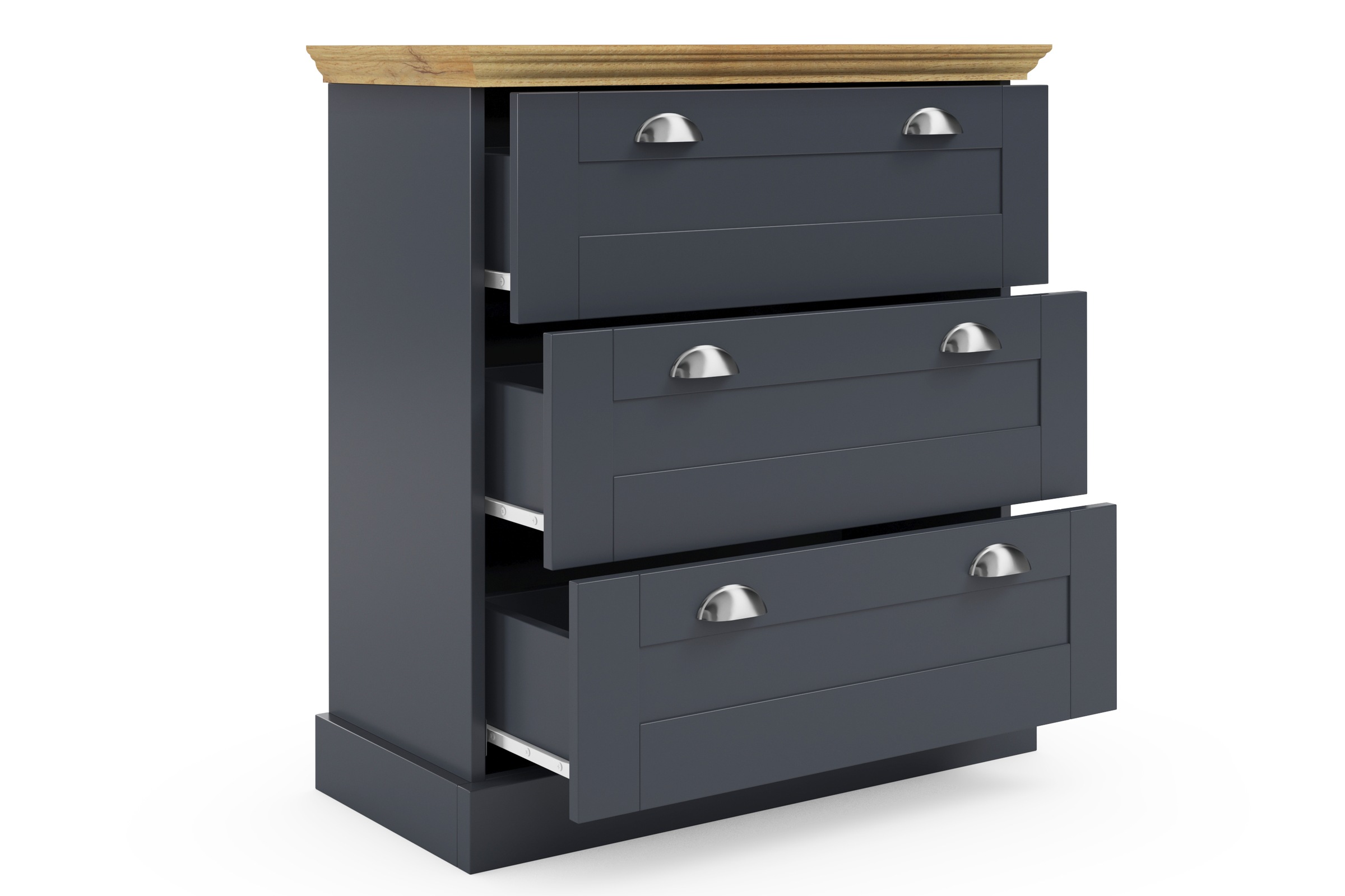 Home affaire Kommode »Motala«, mit 3 Schubladen, Breite 75 cm, Höhe 80 cm