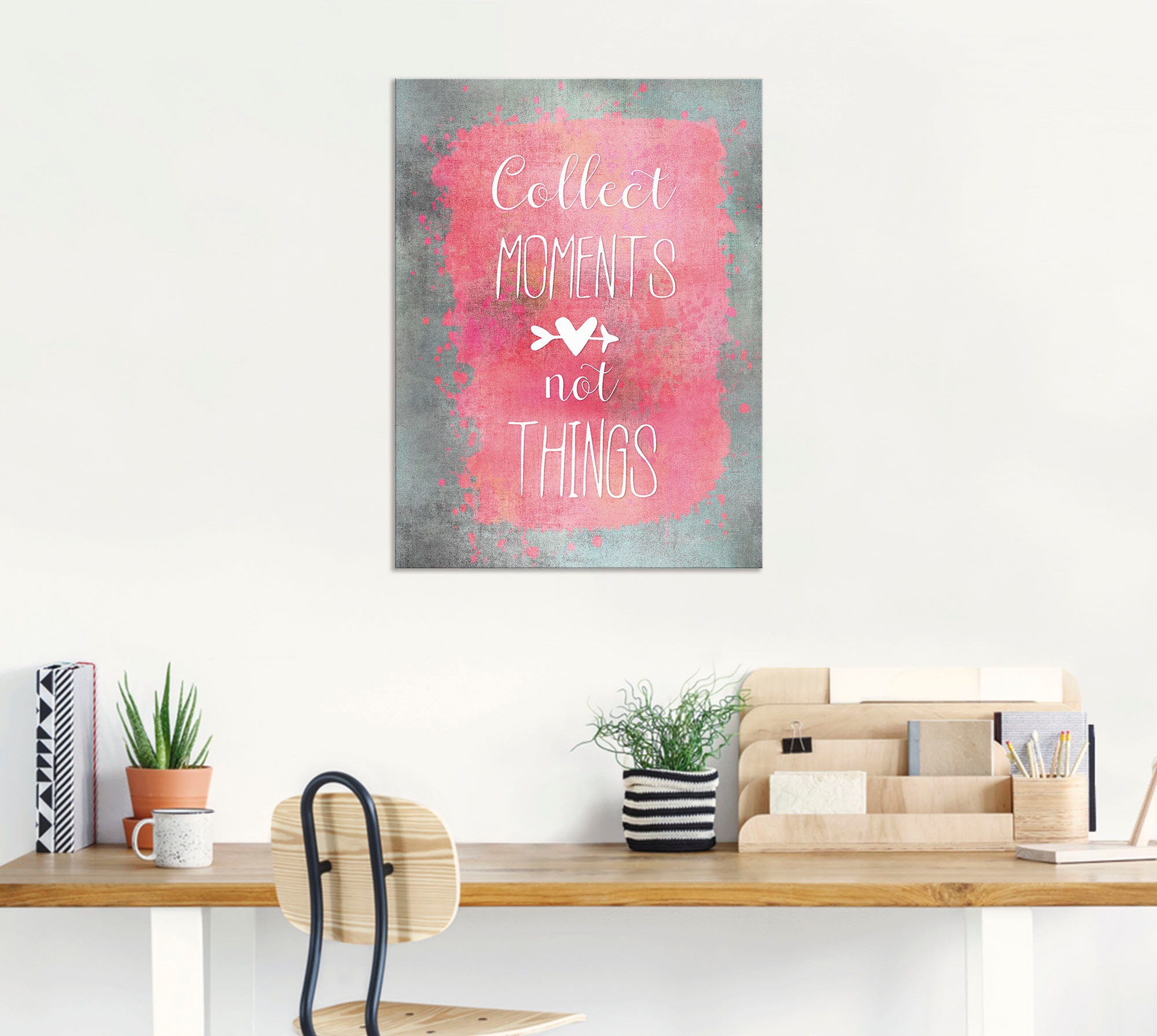 Artland Wandbild »Momente« Sprüche & Texte 1 Stk. tlg. für Innen- und Außenbereich geeignet, Outdoorbild