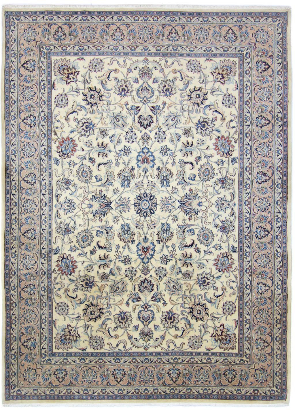 morgenland Wollteppich »Maschad Durchgemustert Beige 347 x 246 cm«, rechtec günstig online kaufen