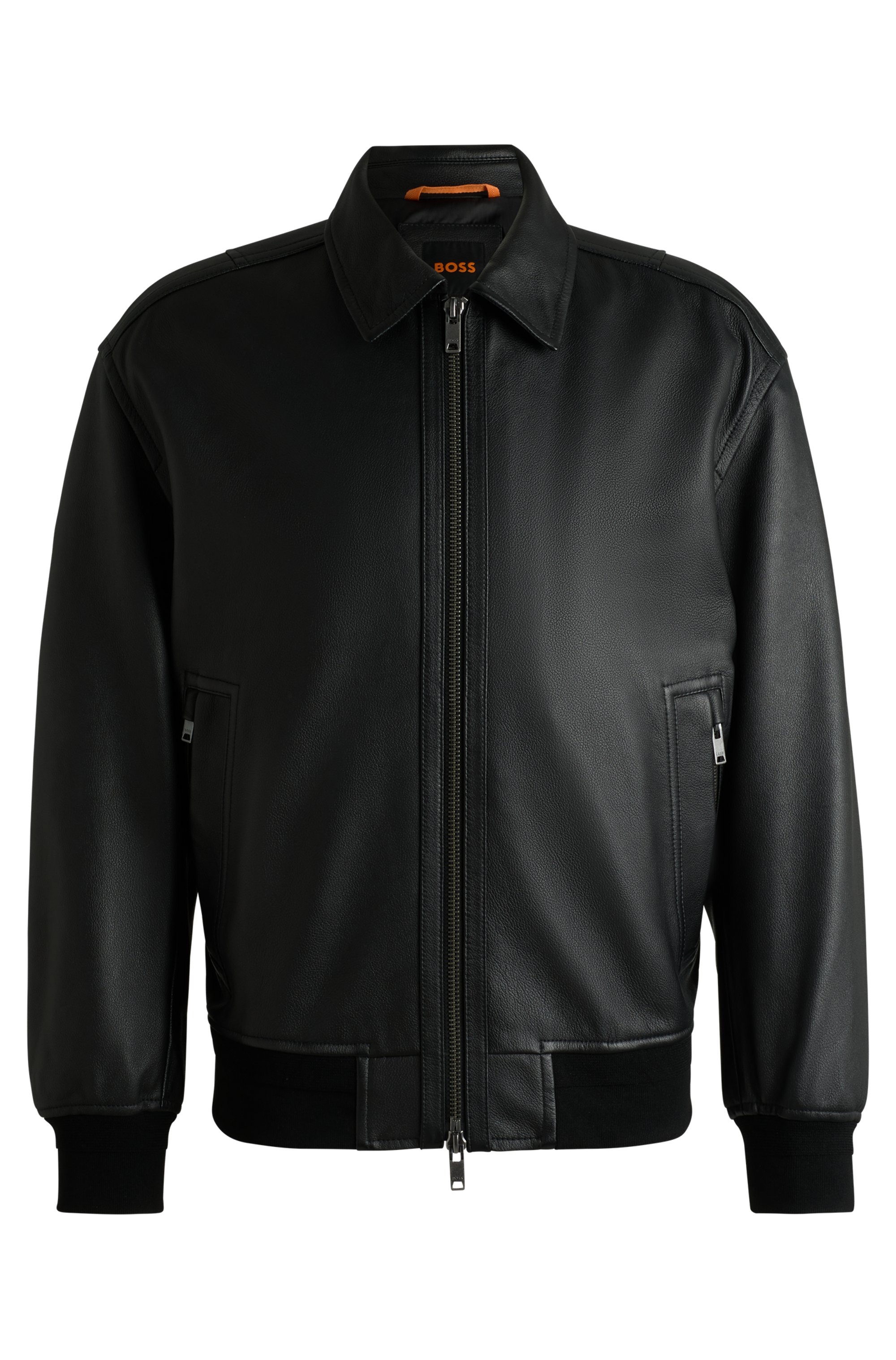 BOSS ORANGE Lederjacke »Joloco«, in Blousonform
