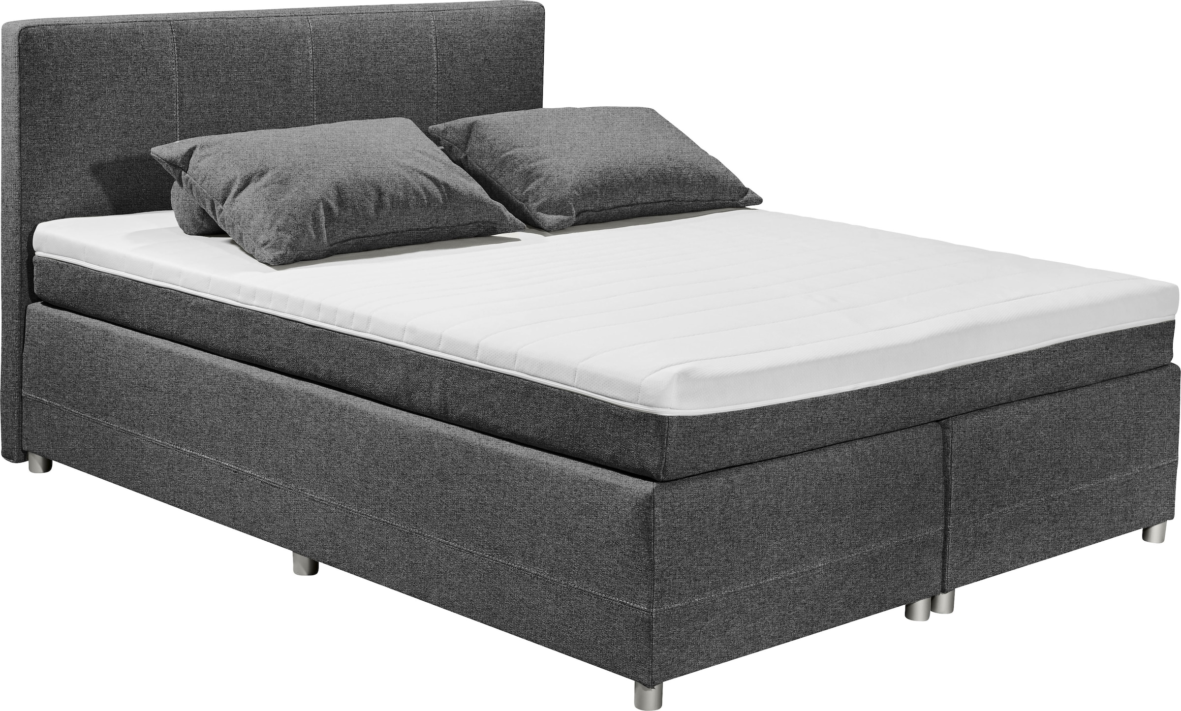 ED EXCITING DESIGN Boxspringbett »Luanda«, wahlweise mit Matratze und Toppe günstig online kaufen