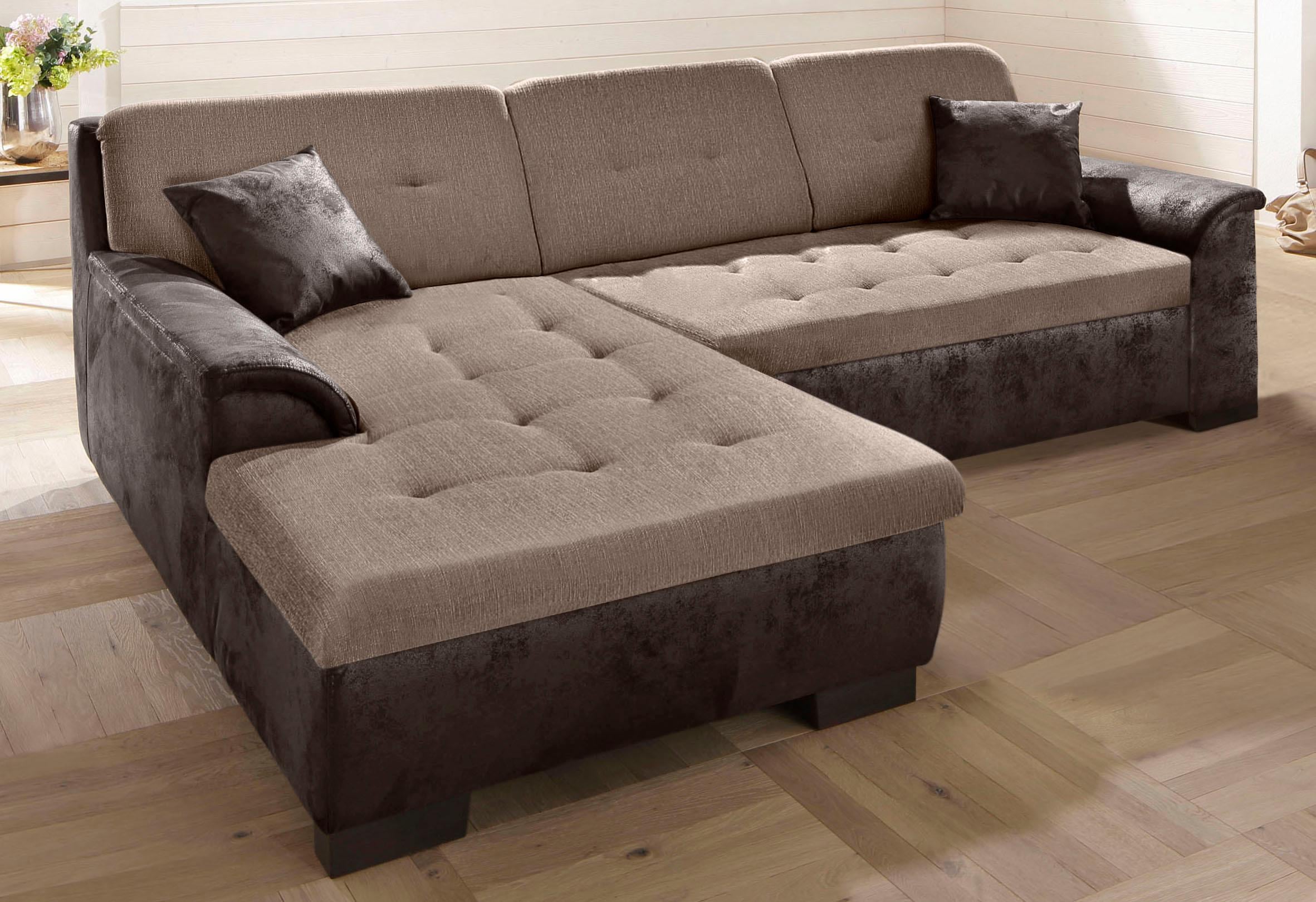 Home affaire Ecksofa »Bergen zeitlos & elegant, Breite 267cm, L-Form« wahlw günstig online kaufen