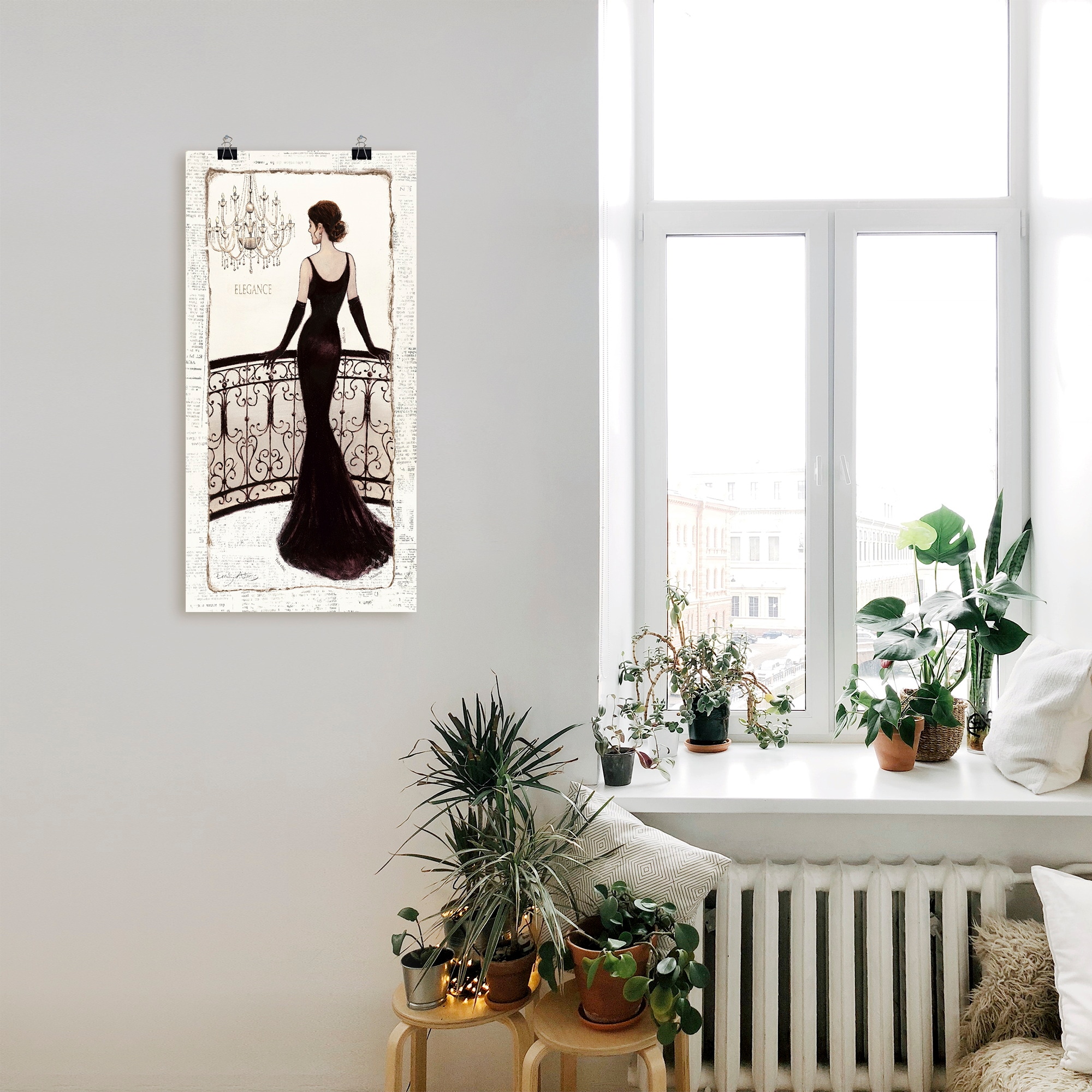 Artland Wandbild »Die schöne in Schwarz«, Frau, (1 St.), als Leinwandbild, Poster, Wandaufkleber in verschied. Größen