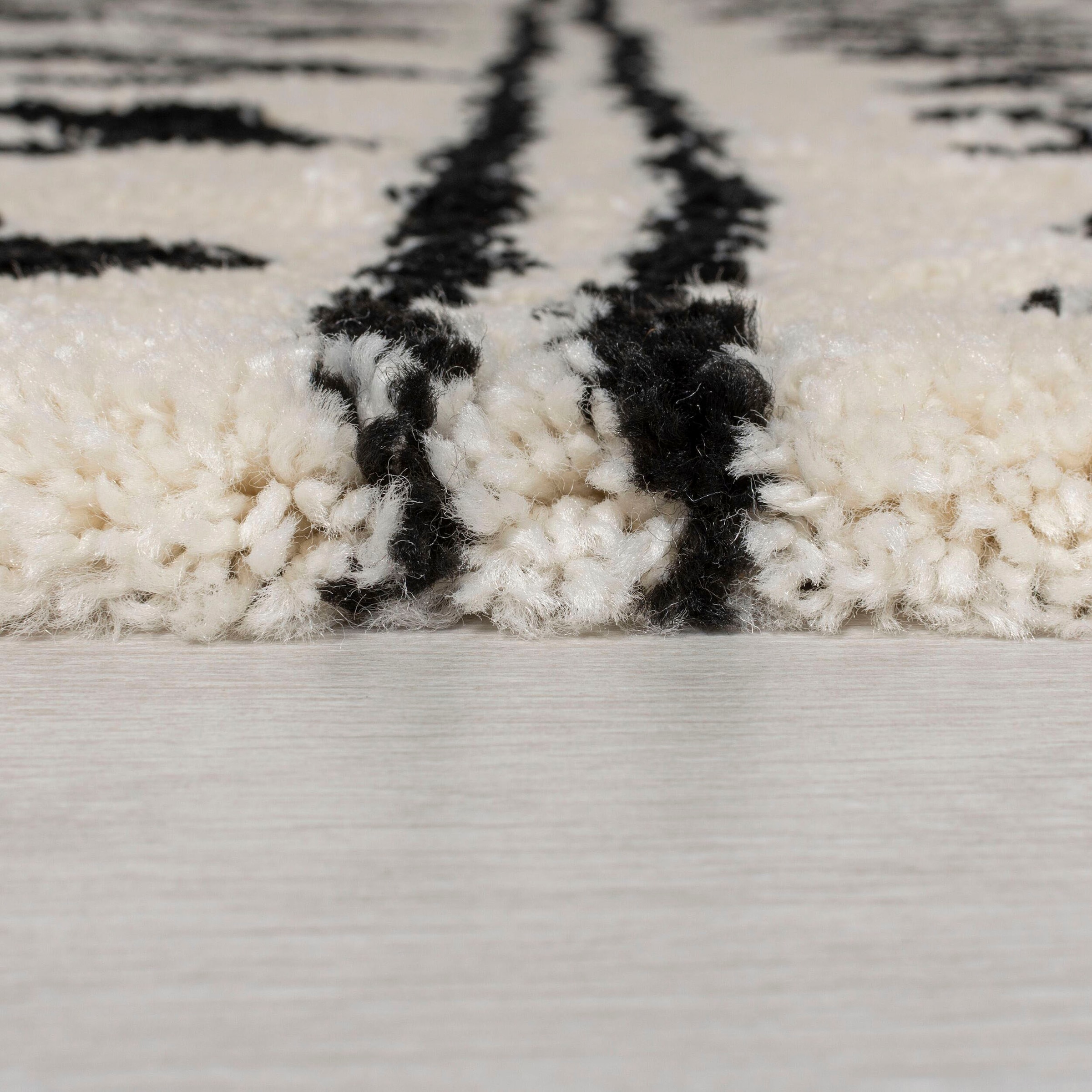 FLAIR RUGS Hochflor-Teppich »Souk Berber«, rechteckig, 30 mm Höhe, Boho-Look, Rauten Design, weich