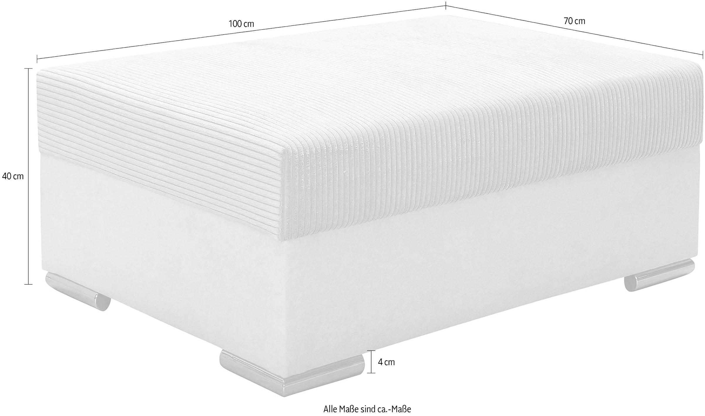 COLLECTION AB Hocker »John«, Frei im Raum stellbar, wahlweise mit Federkern