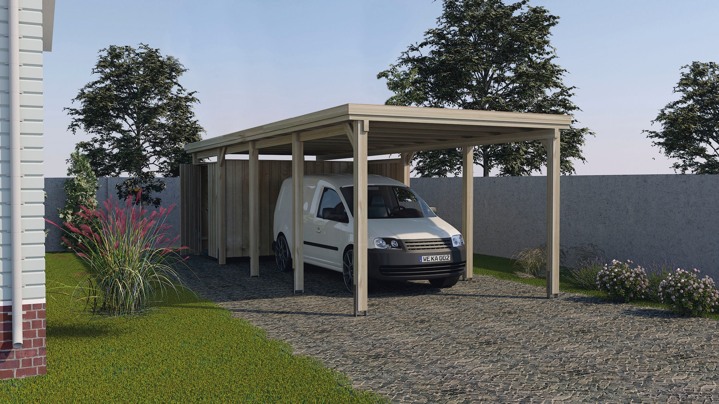 weka Einzelcarport »617 Gr.3«, Holz, 270 cm, braun