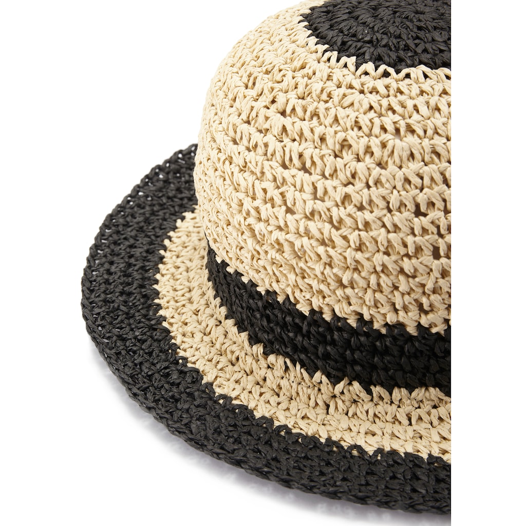 LASCANA Strohhut, Bucket Hat aus Stroh, Sommerhut, Kopfbedeckung VEGAN