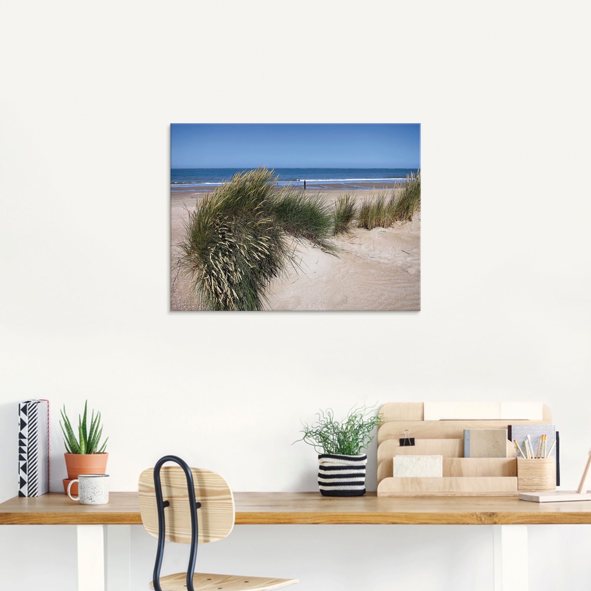 Artland Glasbild »wellige Dünenlandschaft«, Strand, (1 St.), in verschiedenen Größen